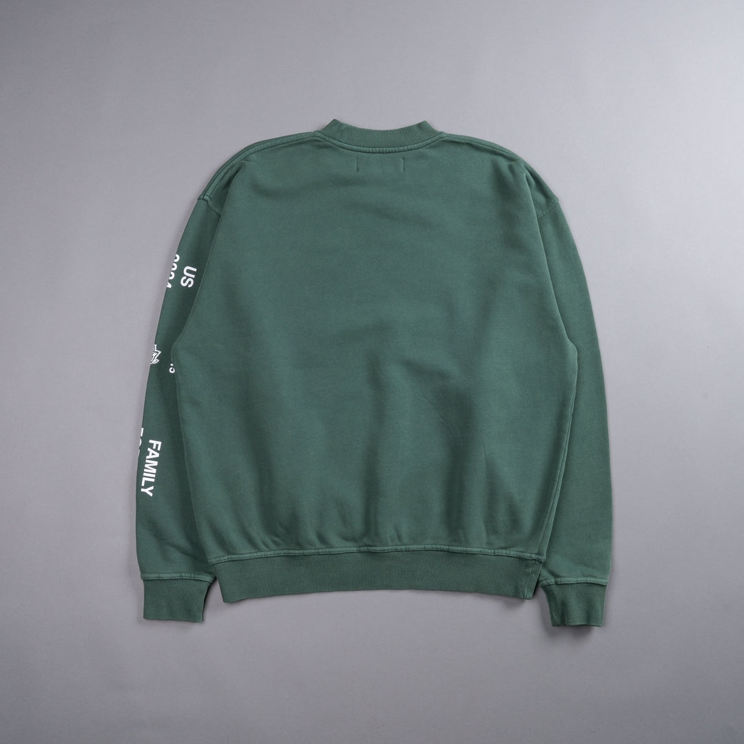 Live Fast V2 She London Crewneck in Norse Green