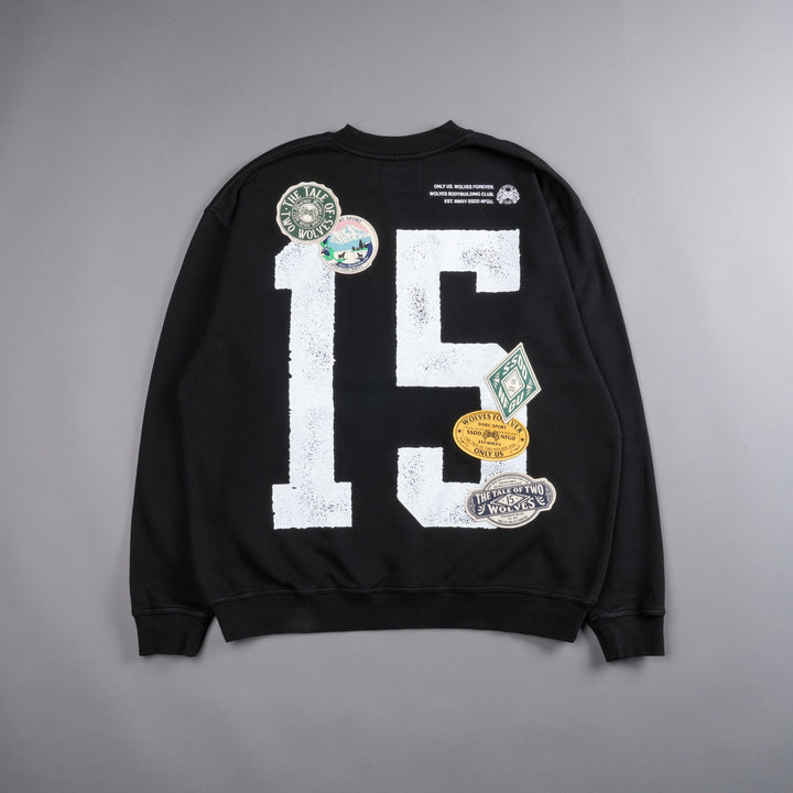 Renowned "Vintage London" Crewneck in Black