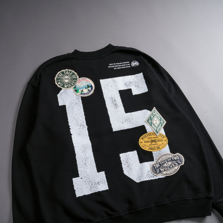 Renowned "Vintage London" Crewneck in Black