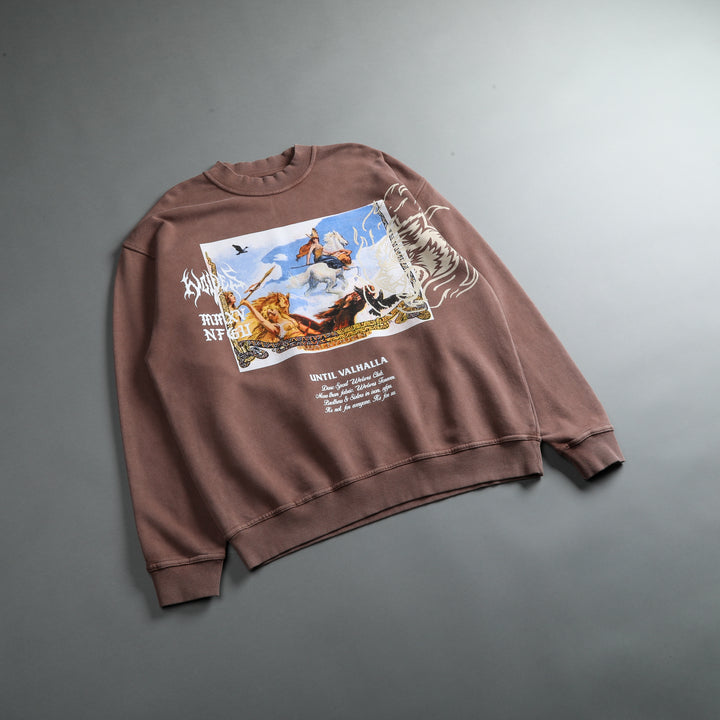 Until Our End "Vintage Cornell" Crewneck in Norse Brown