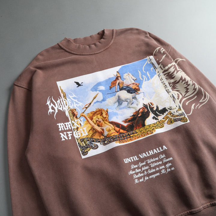 Until Our End "Vintage Cornell" Crewneck in Norse Brown