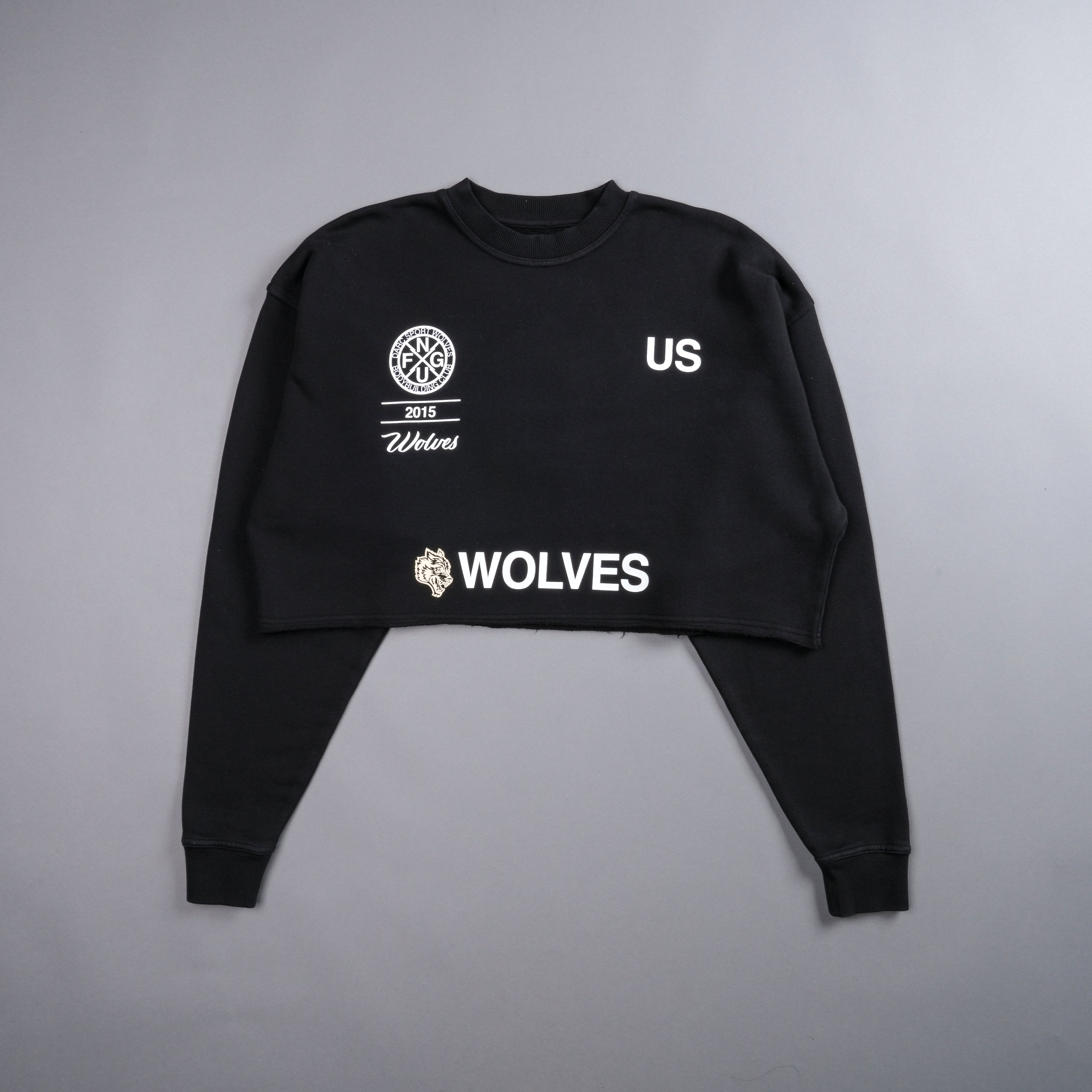 Stay True London (Cropped) Crewneck in Black