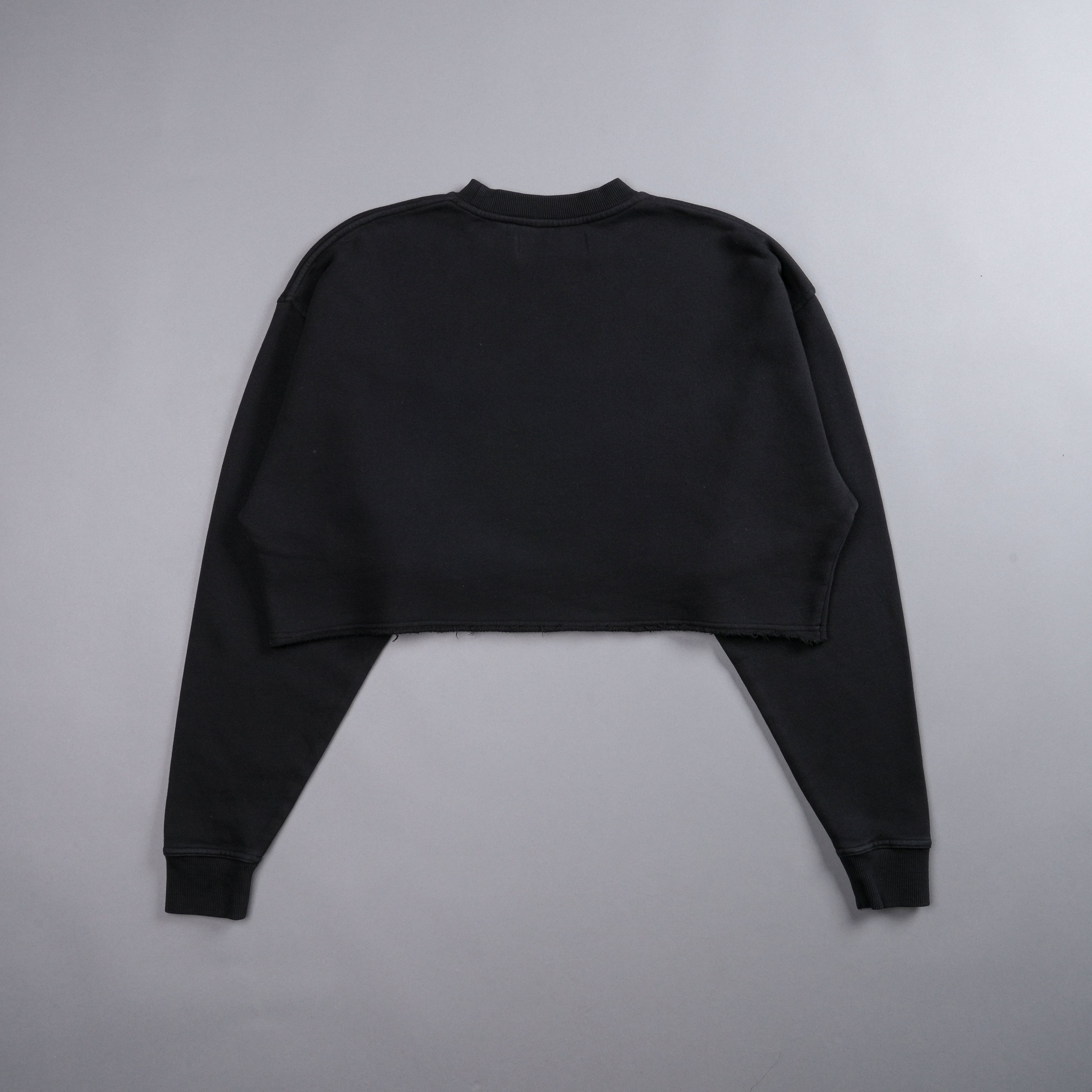 Stay True London (Cropped) Crewneck in Black