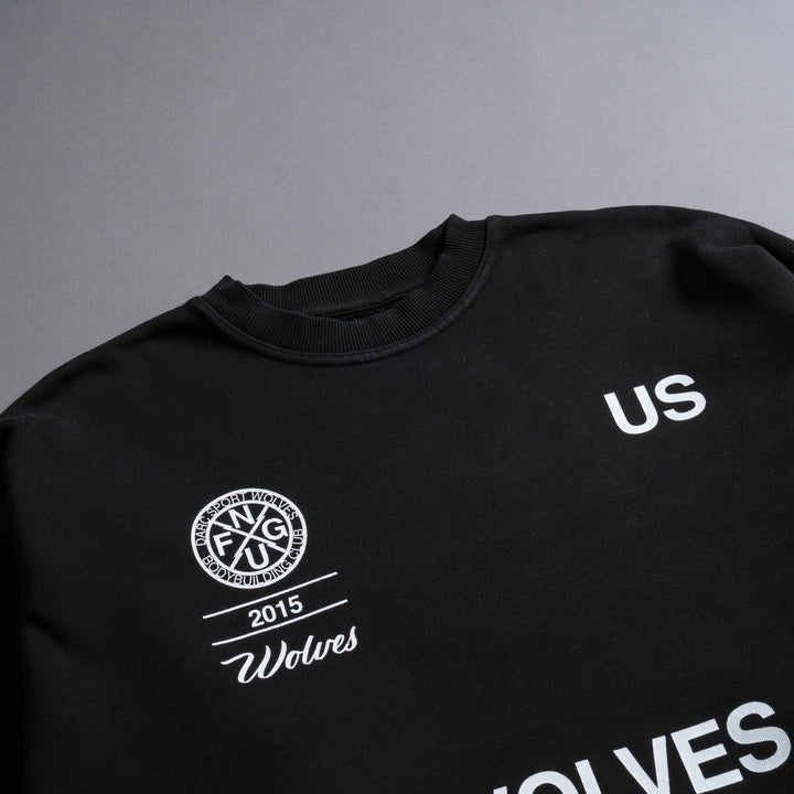 Stay True London (Cropped) Crewneck in Black