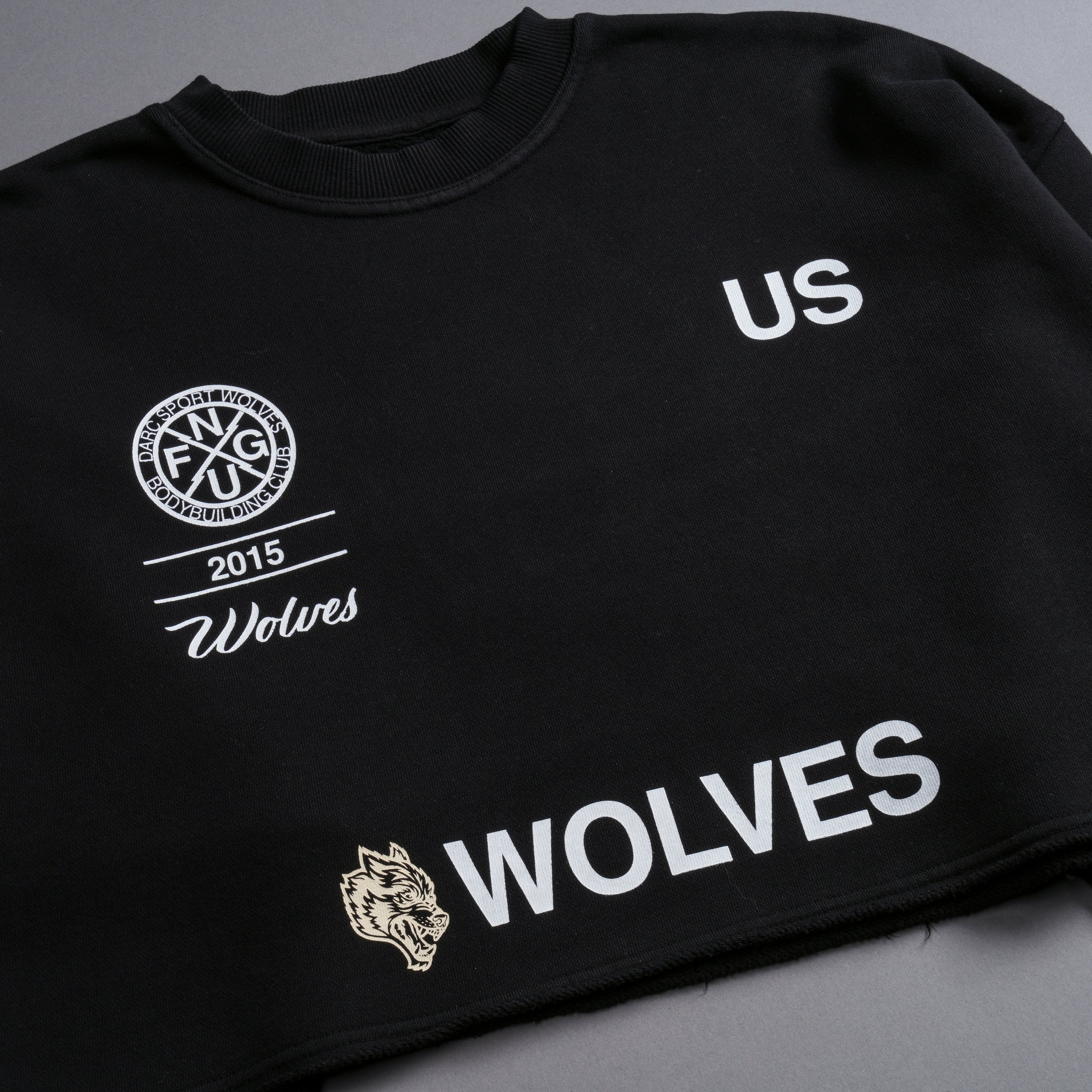 Stay True London (Cropped) Crewneck in Black