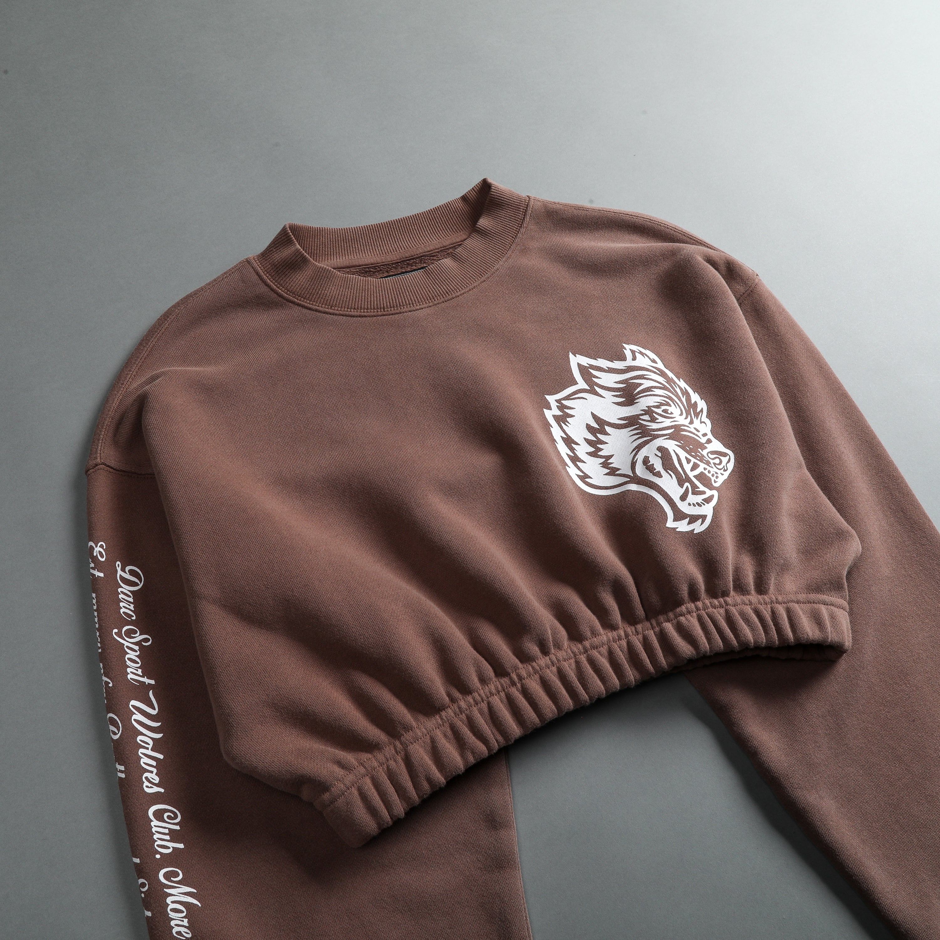 In Our Heart "Vintage Gwen" (Cropped) Crewneck in Norse Brown