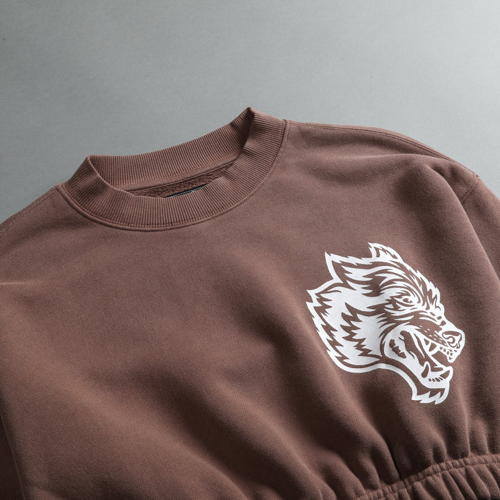 In Our Heart "Vintage Gwen" (Cropped) Crewneck in Norse Brown