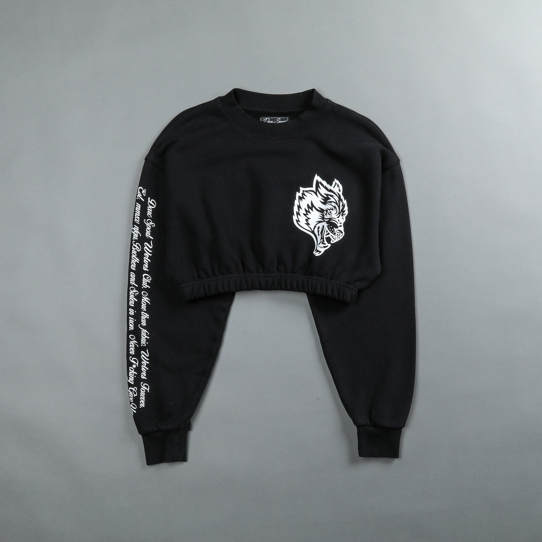 In Our Heart "Vintage Gwen" (Cropped) Crewneck in Black