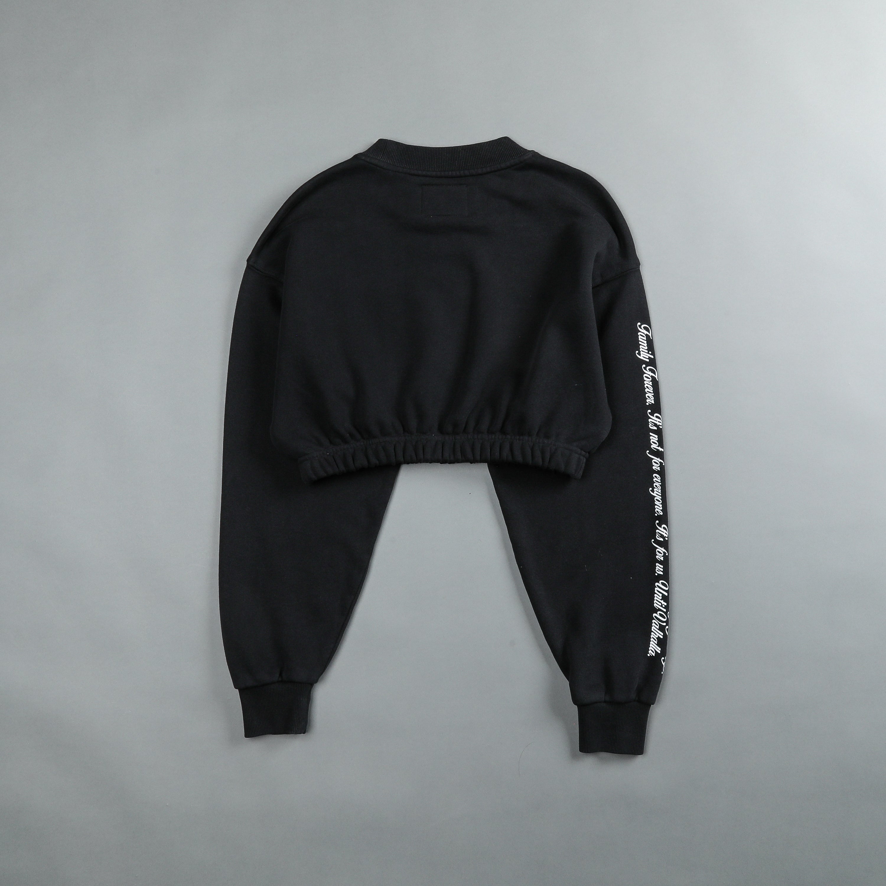 In Our Heart "Vintage Gwen" (Cropped) Crewneck in Black