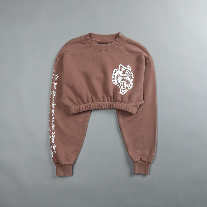 In Our Heart "Vintage Gwen" (Cropped) Crewneck in Norse Brown