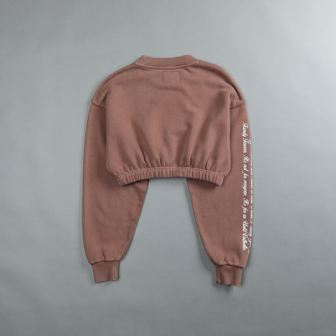 In Our Heart "Vintage Gwen" (Cropped) Crewneck in Norse Brown