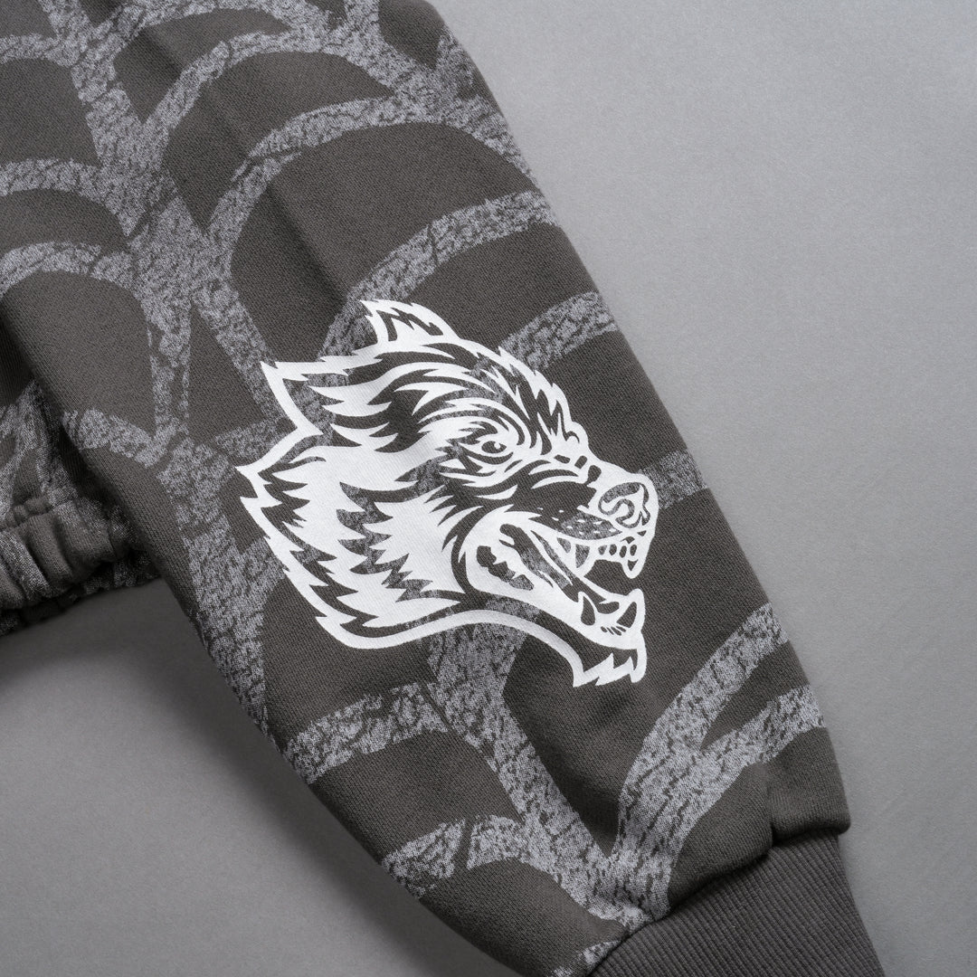 Symbiote Web "Gwen" (Cropped) Crewneck in Wolf Gray