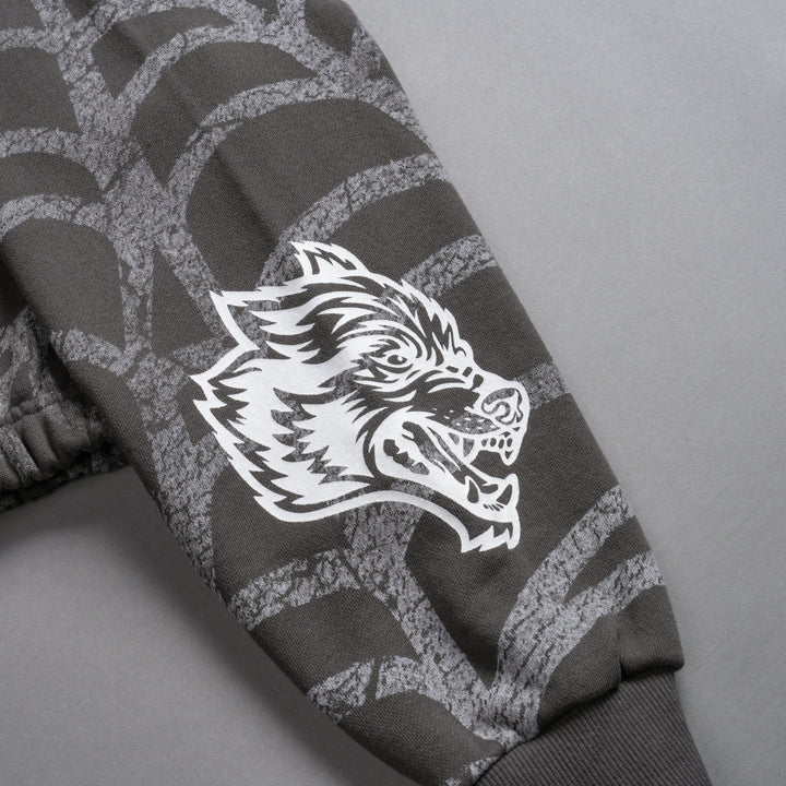 Symbiote Web "Gwen" (Cropped) Crewneck in Wolf Gray