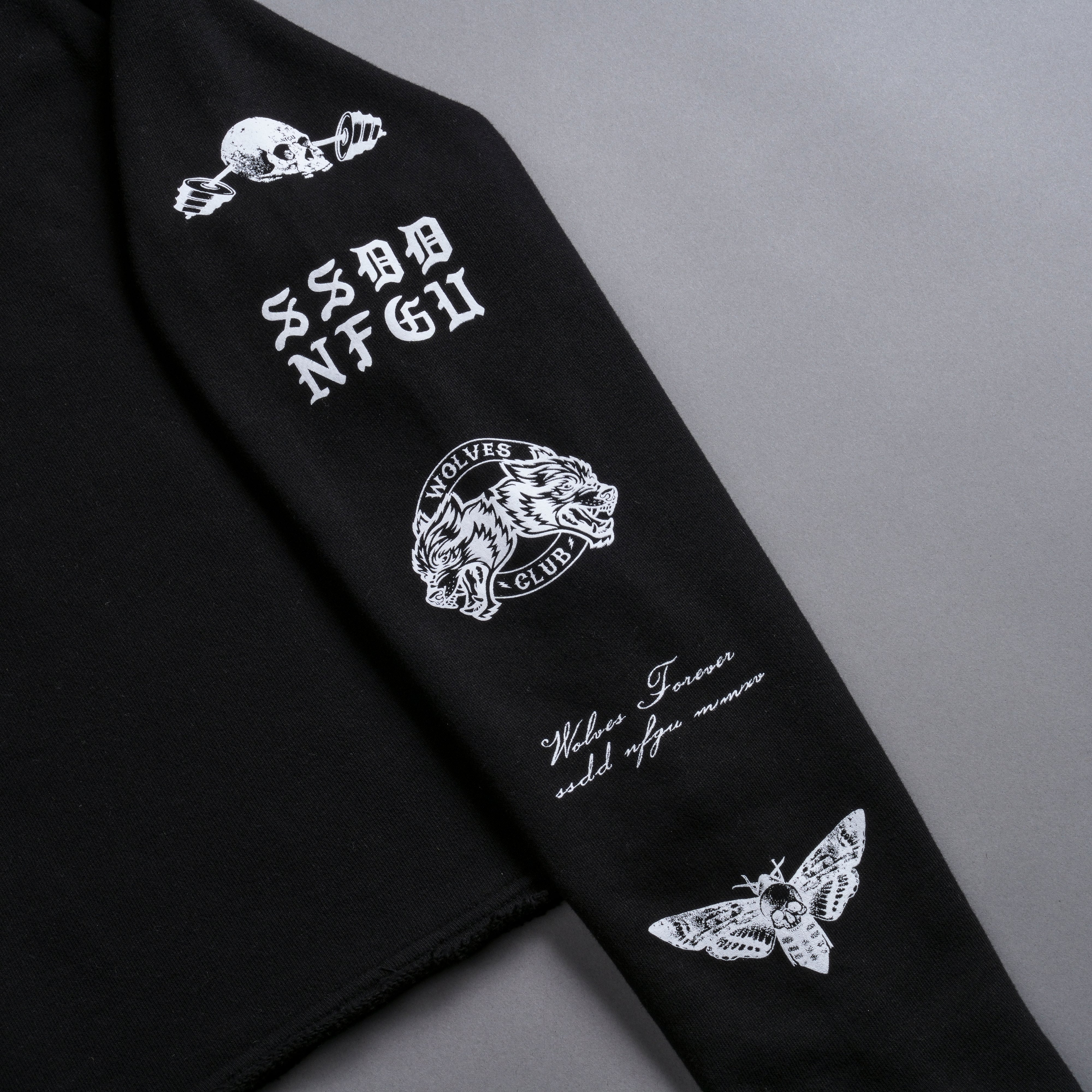 Break The Cycle (Cropped) Crewneck in Black