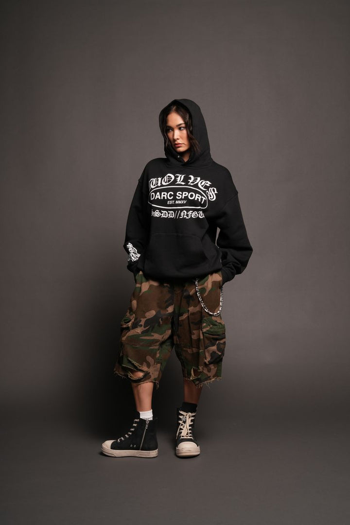 Darc Emblem Pierce Hoodie In Black