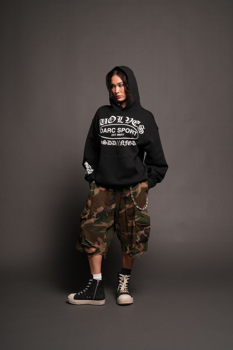 Darc Emblem Pierce Hoodie In Black