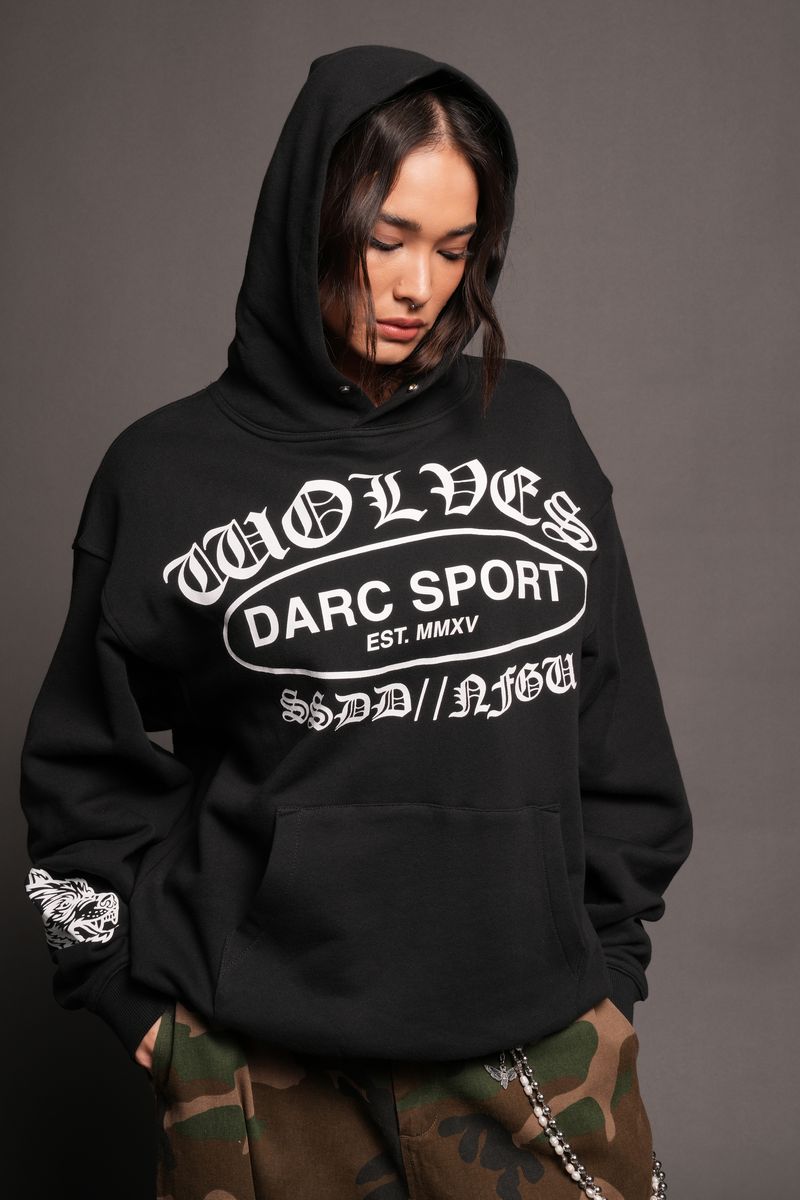 Darc Emblem Pierce Hoodie In Black