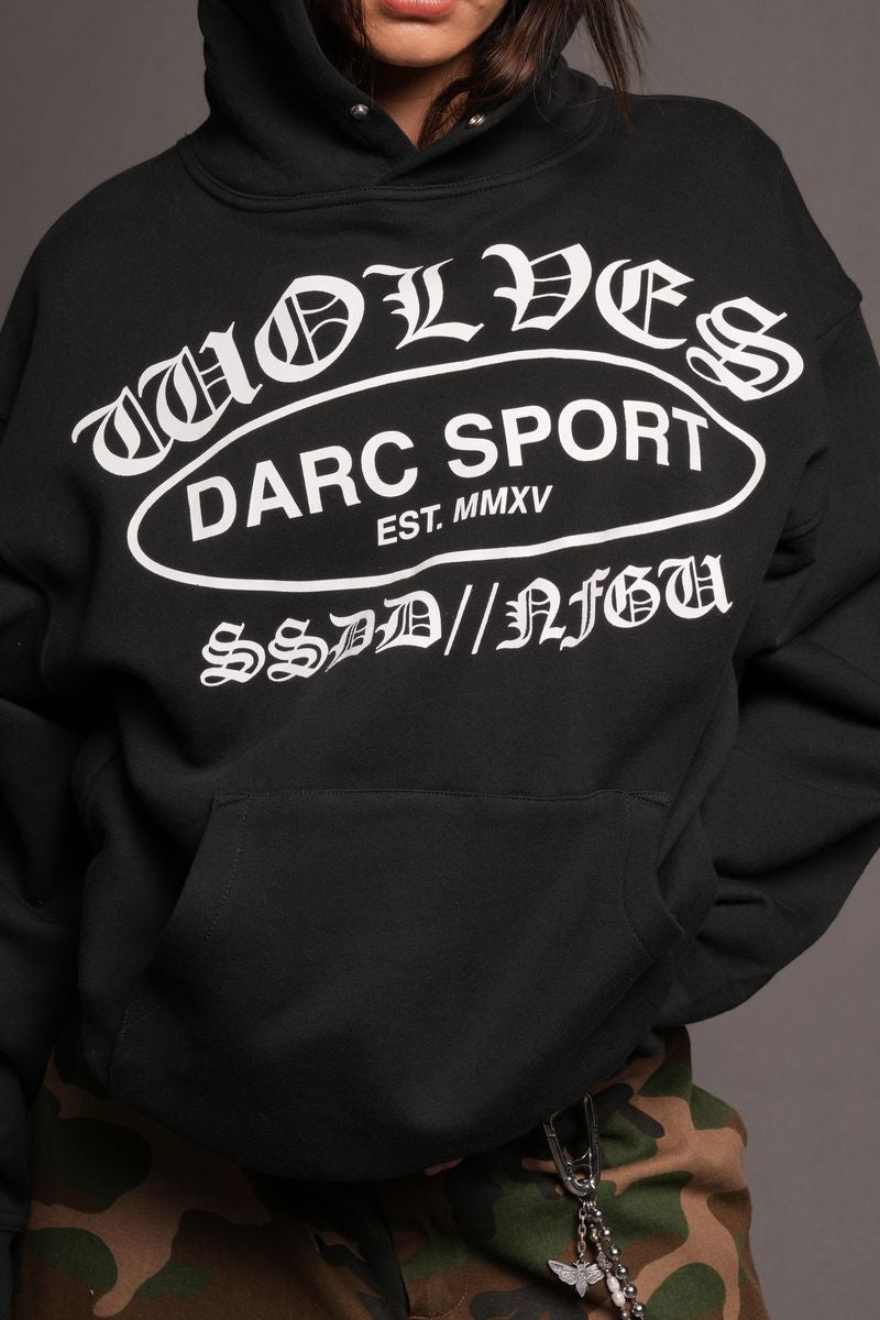 Darc Emblem Pierce Hoodie In Black