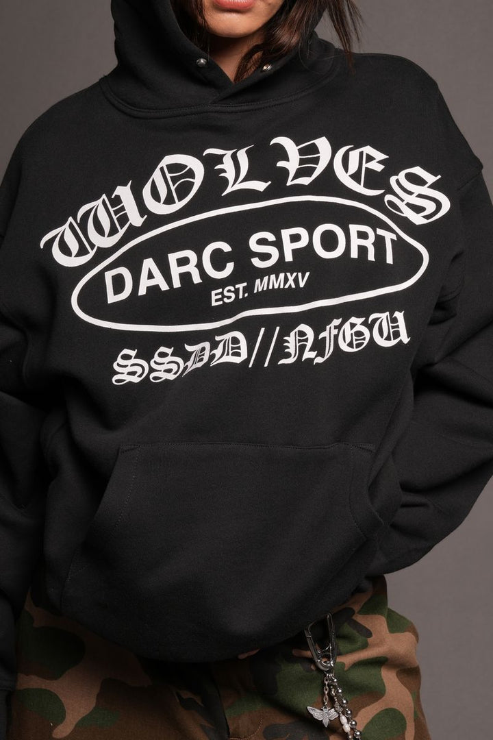 Darc Emblem Pierce Hoodie In Black
