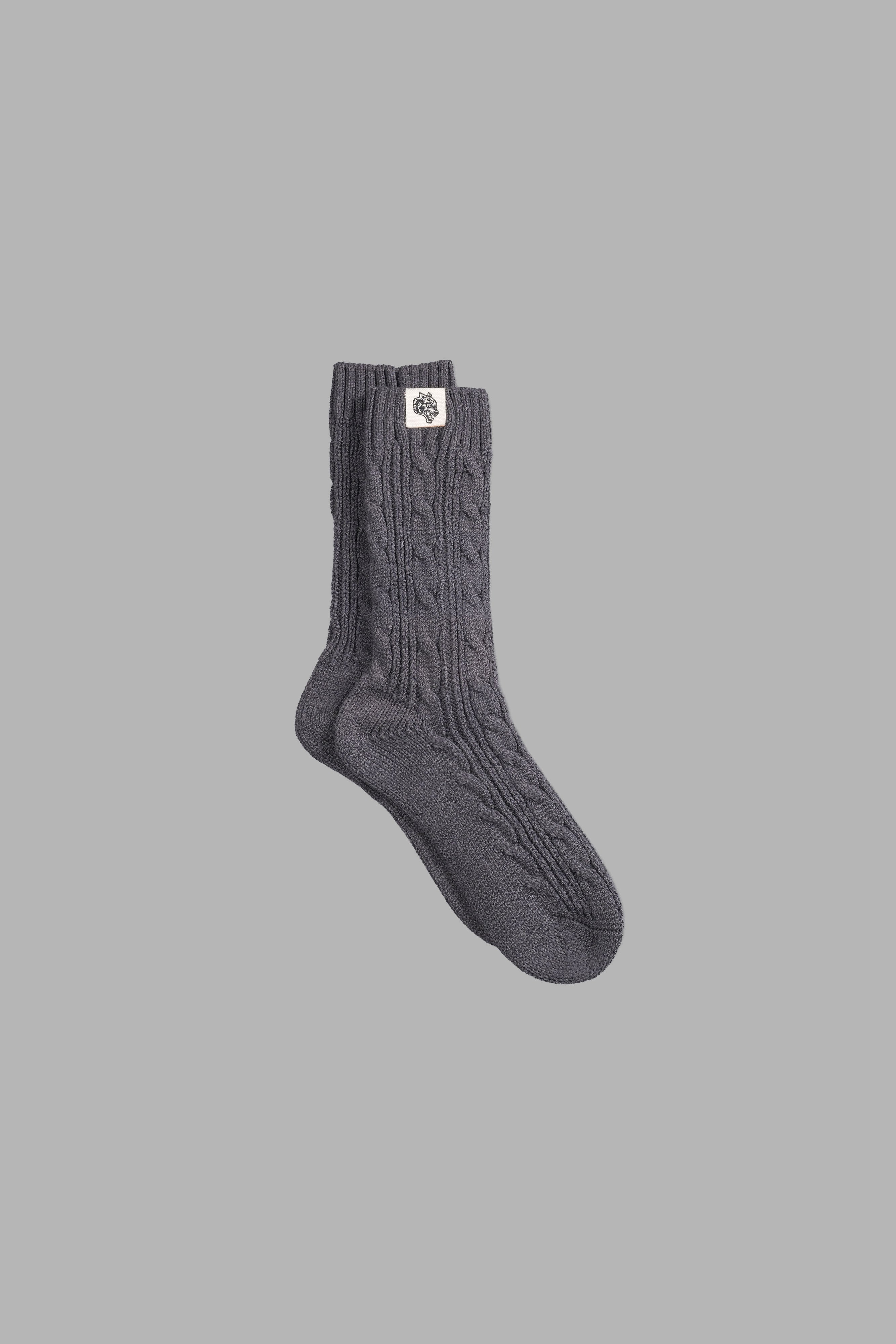 Wolf Patch Evey Socks in Wolf Gray
