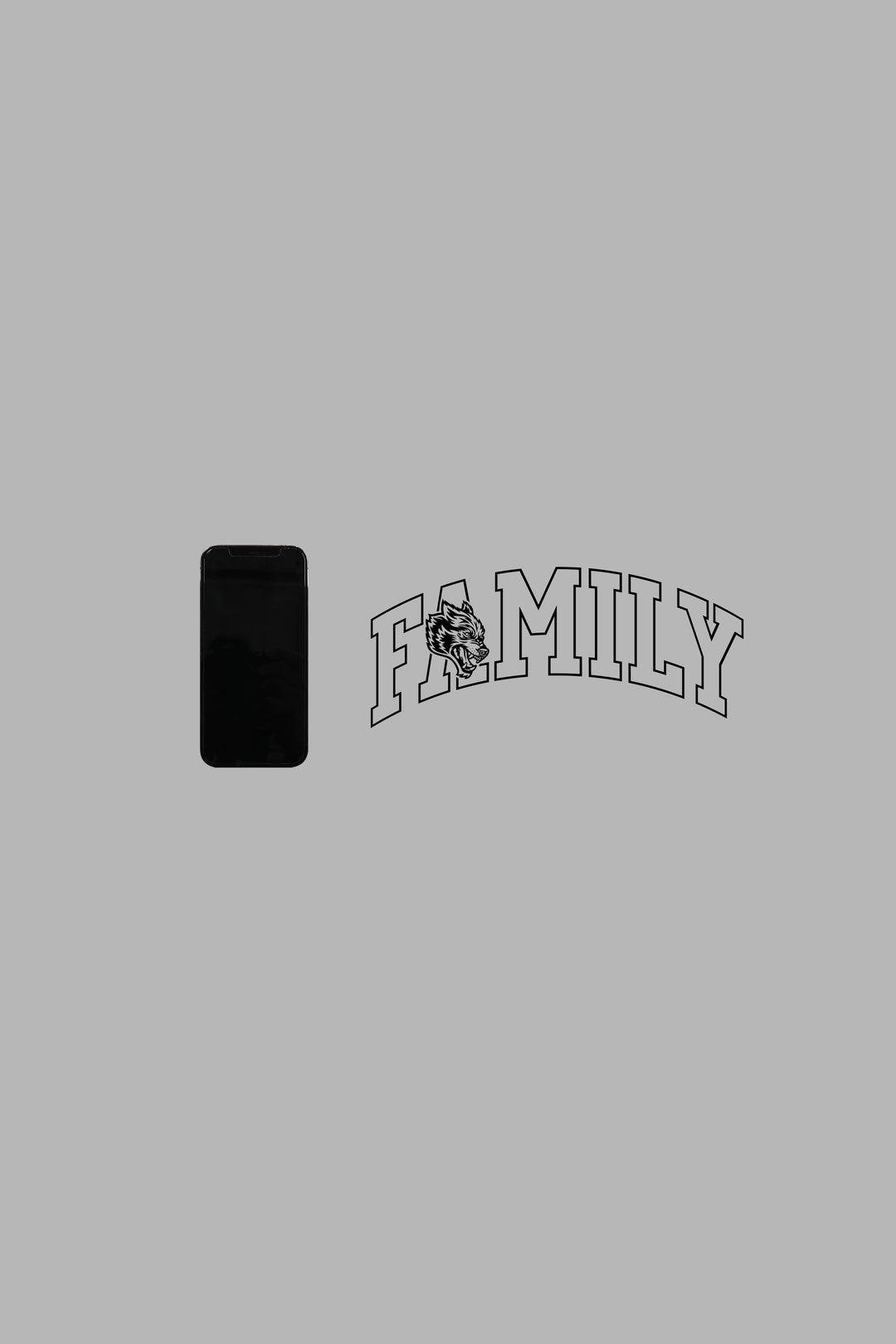 Family Forever Large Decal In Black