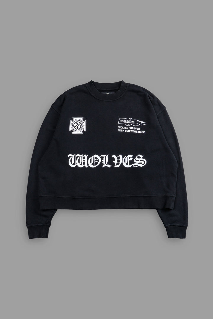 Forged "Box Cut" London Crewneck in Black