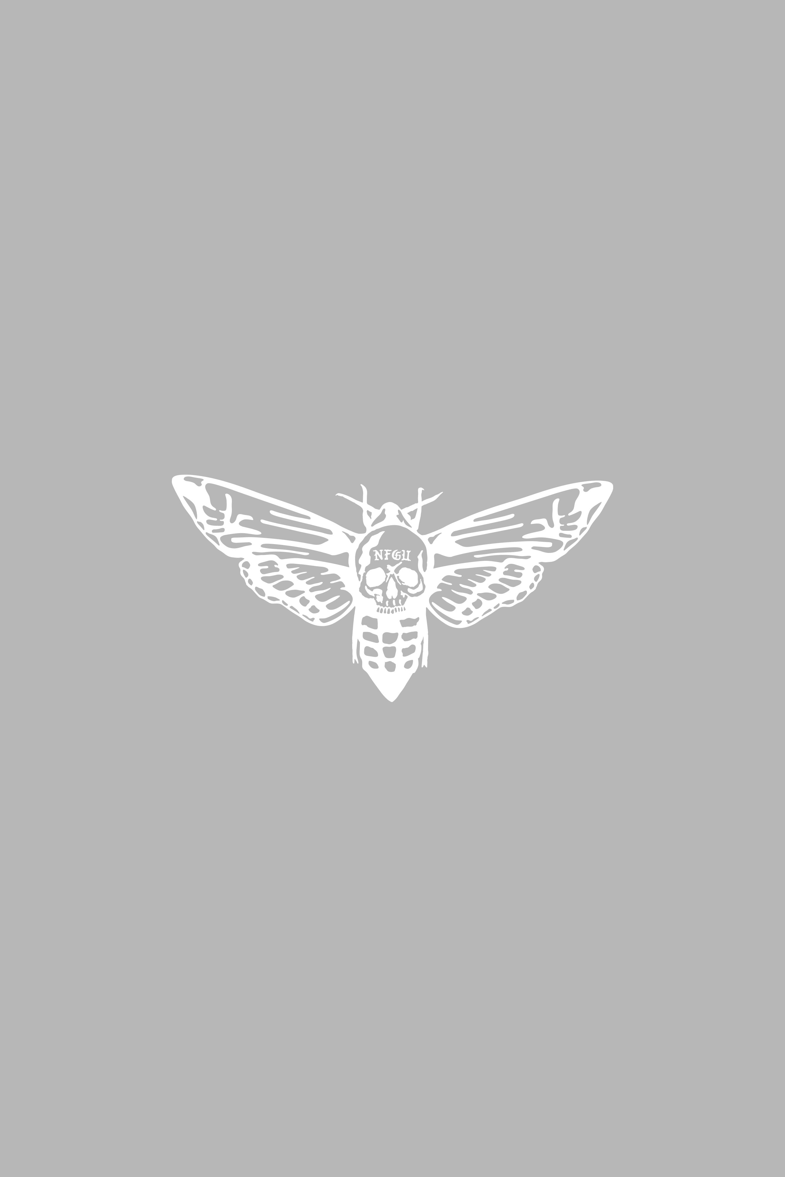 Death Moth Decal in White