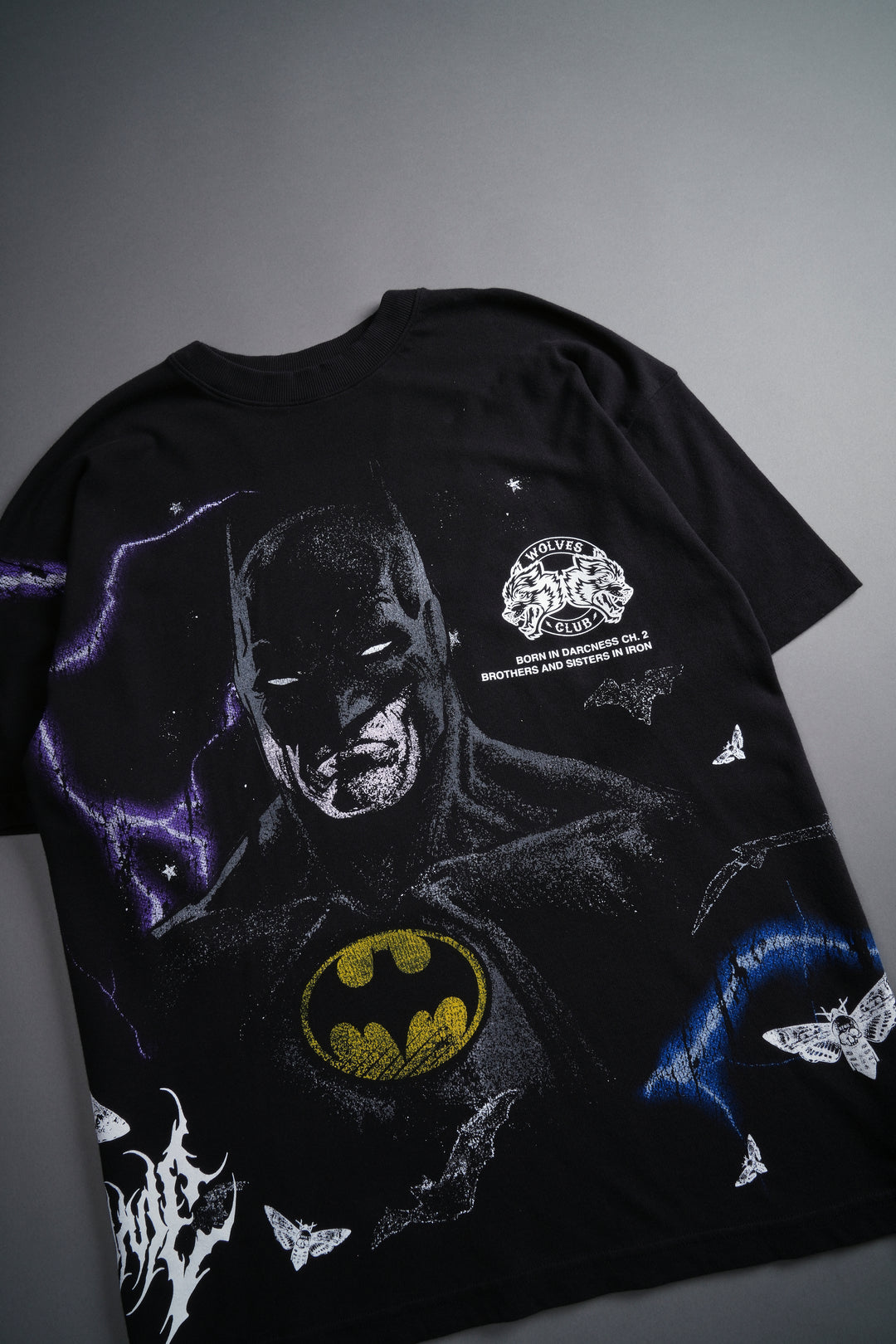 Batman "Side By Side" Oversized Tee in Black