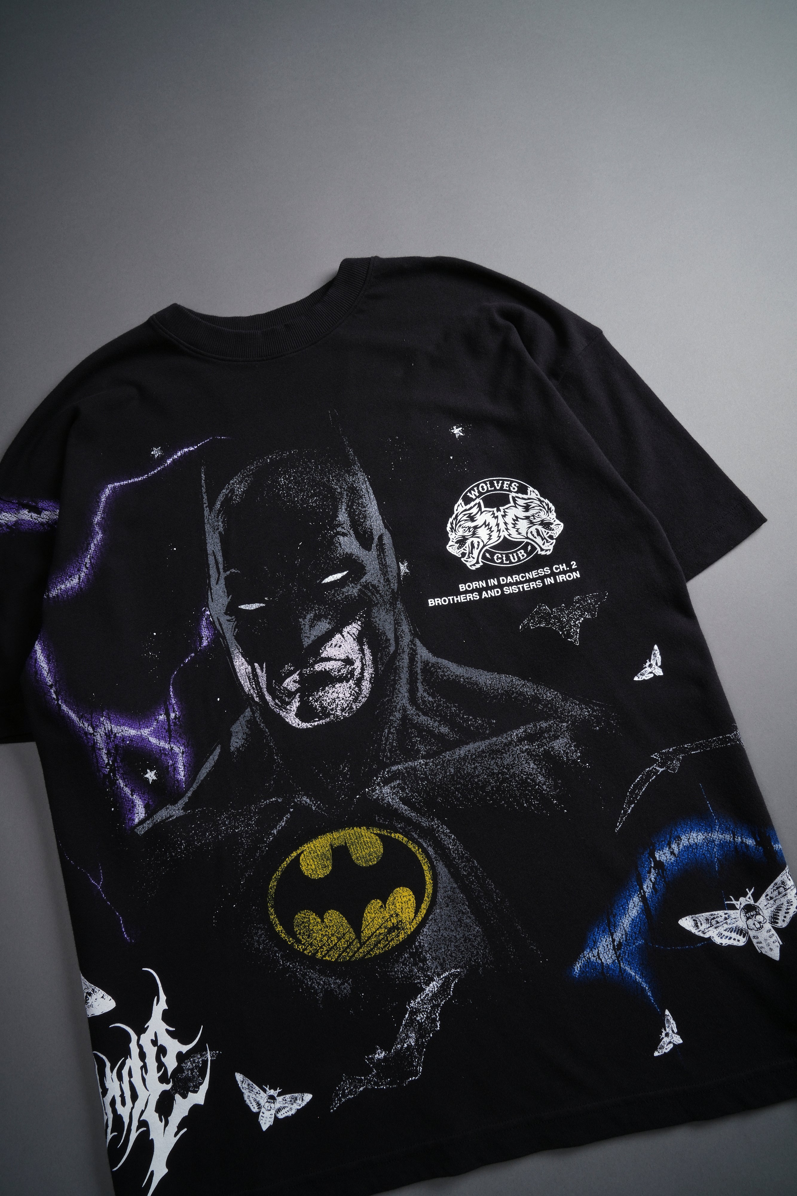 Batman "Side By Side" Oversized Tee in Black