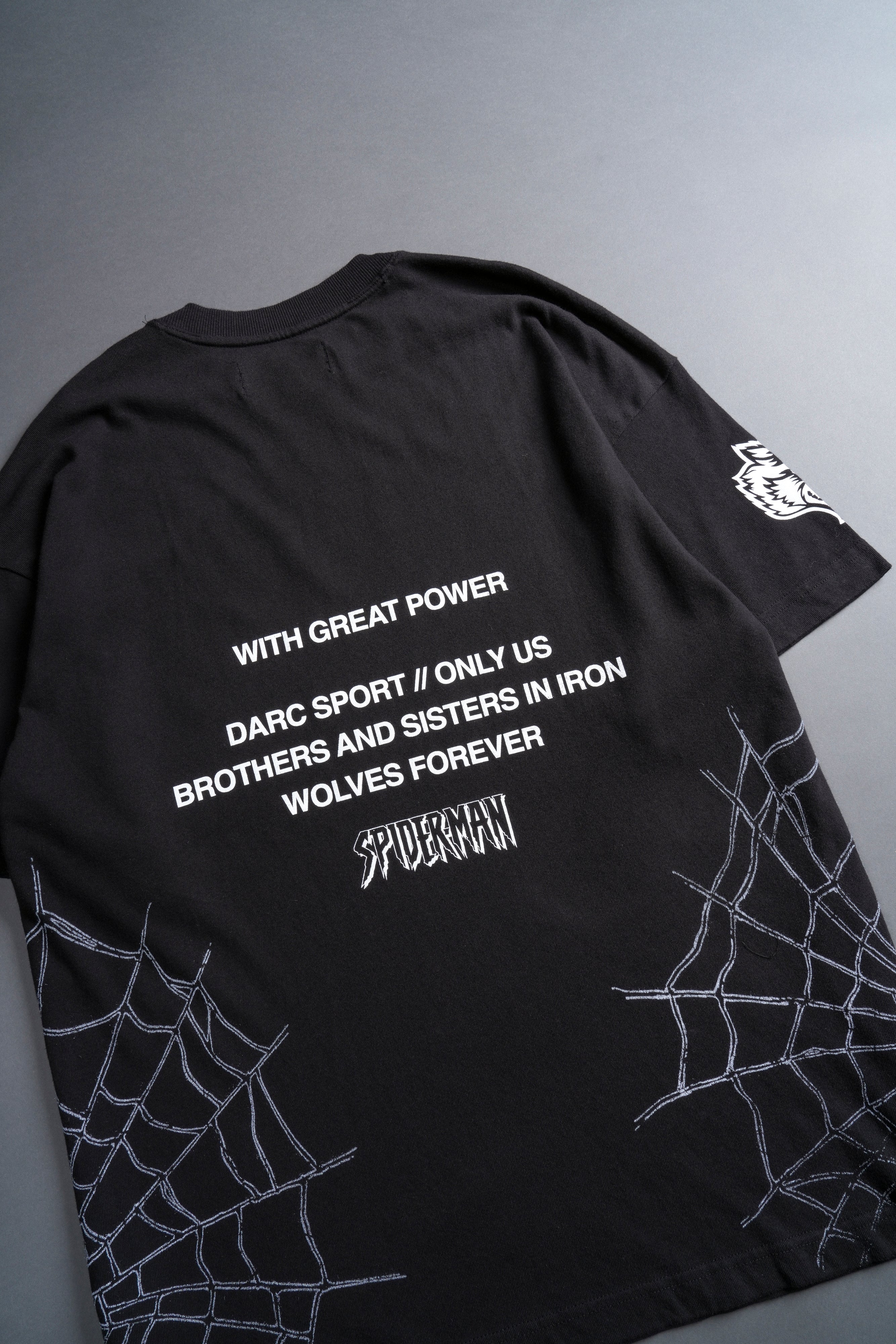 Spider-Man Energy "Premium" Oversized Tee in Black