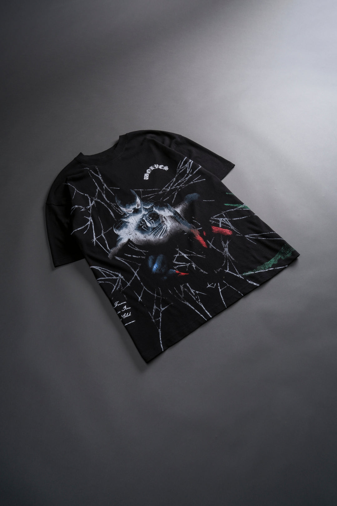 Spider-Man Mister Negative "Side By Side" Oversized Tee in Black