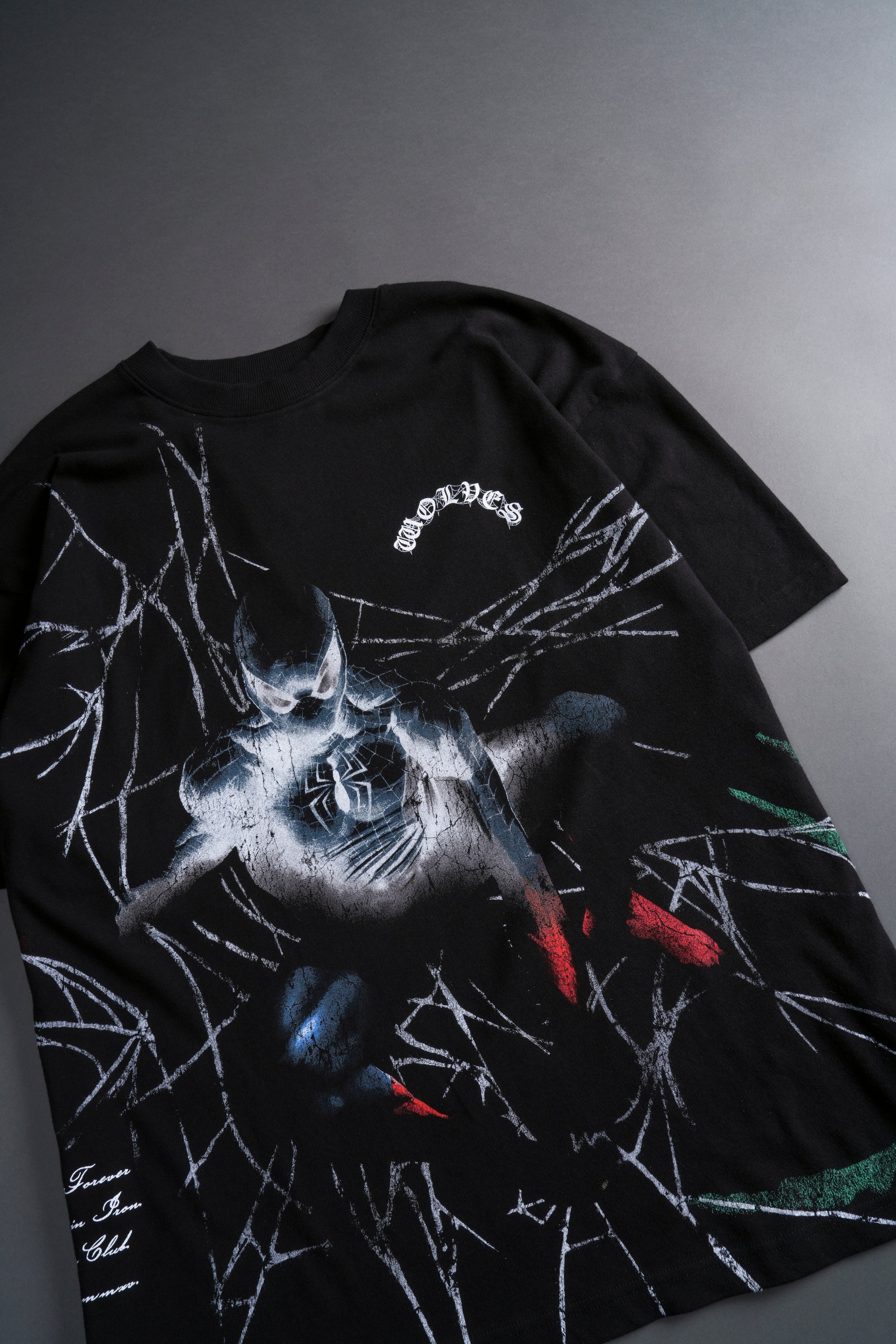 Spider-Man Mister Negative "Side By Side" Oversized Tee in Black