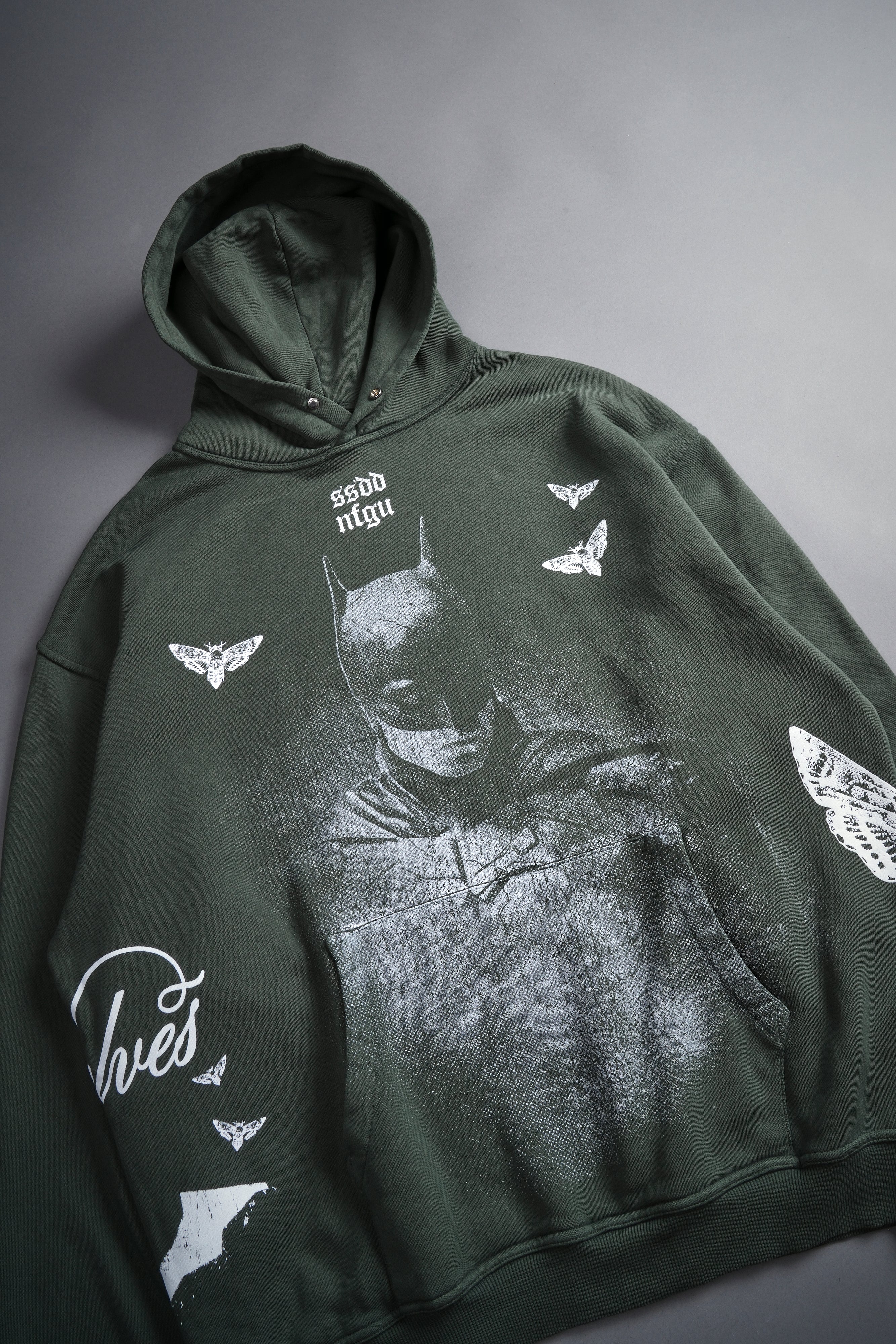 (1 Of 500) The Batman "Pierce" Hoodie in Green Ivy