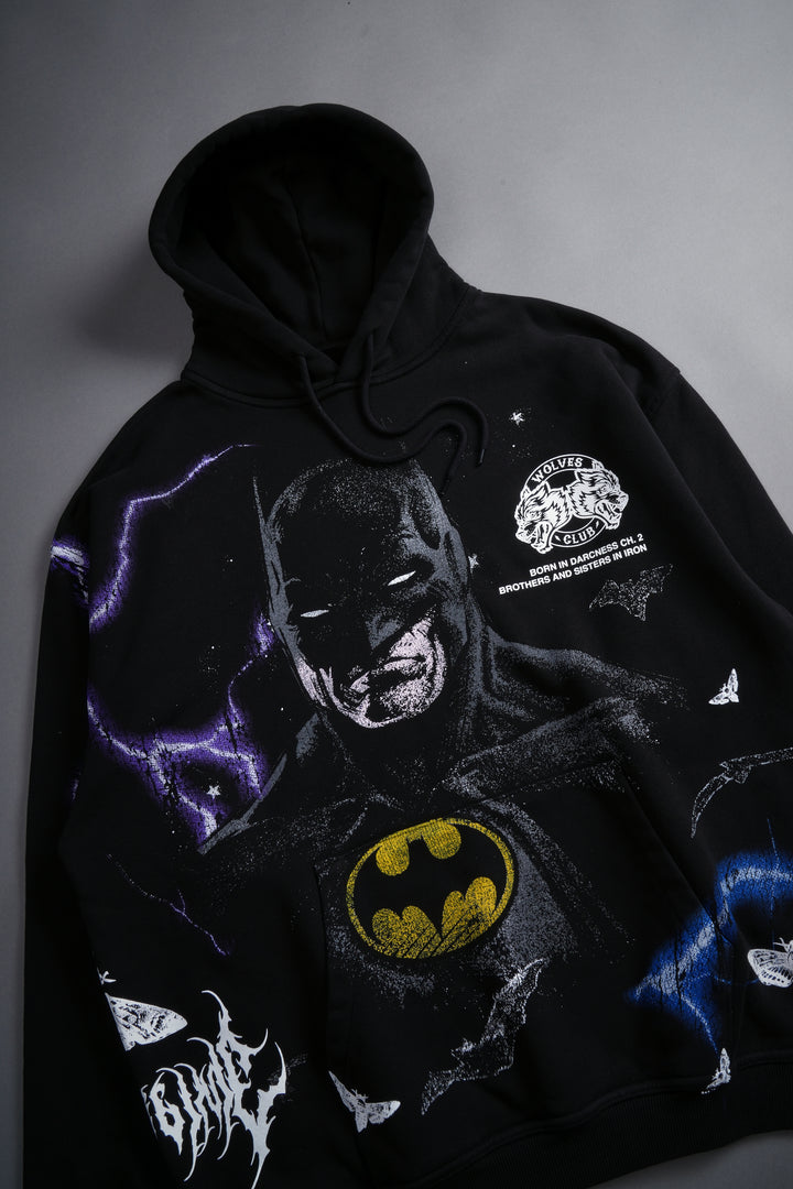Batman "Side-By-Side" Bishop Hoodie in Black