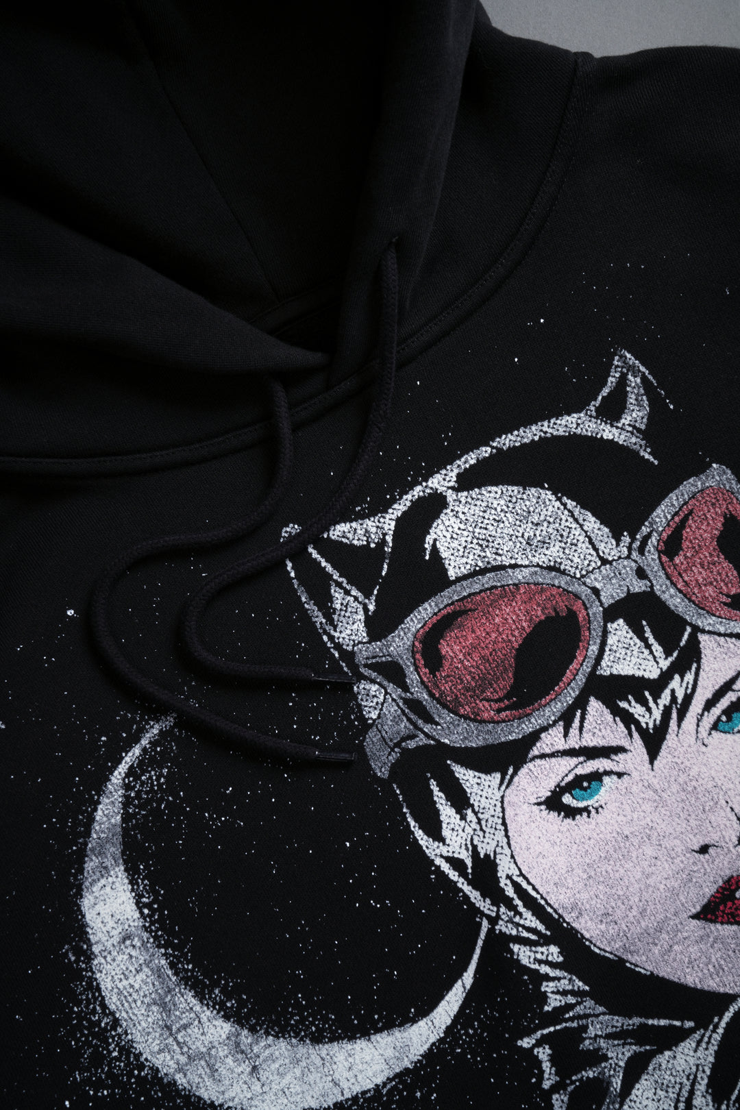 Catwoman "Side-By-Side" Bishop Hoodie in Black