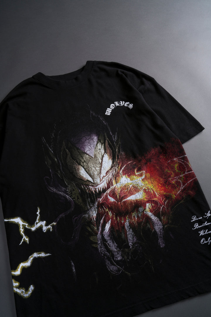 Symbiote Green Goblin "Side By Side" Oversized Tee in Black