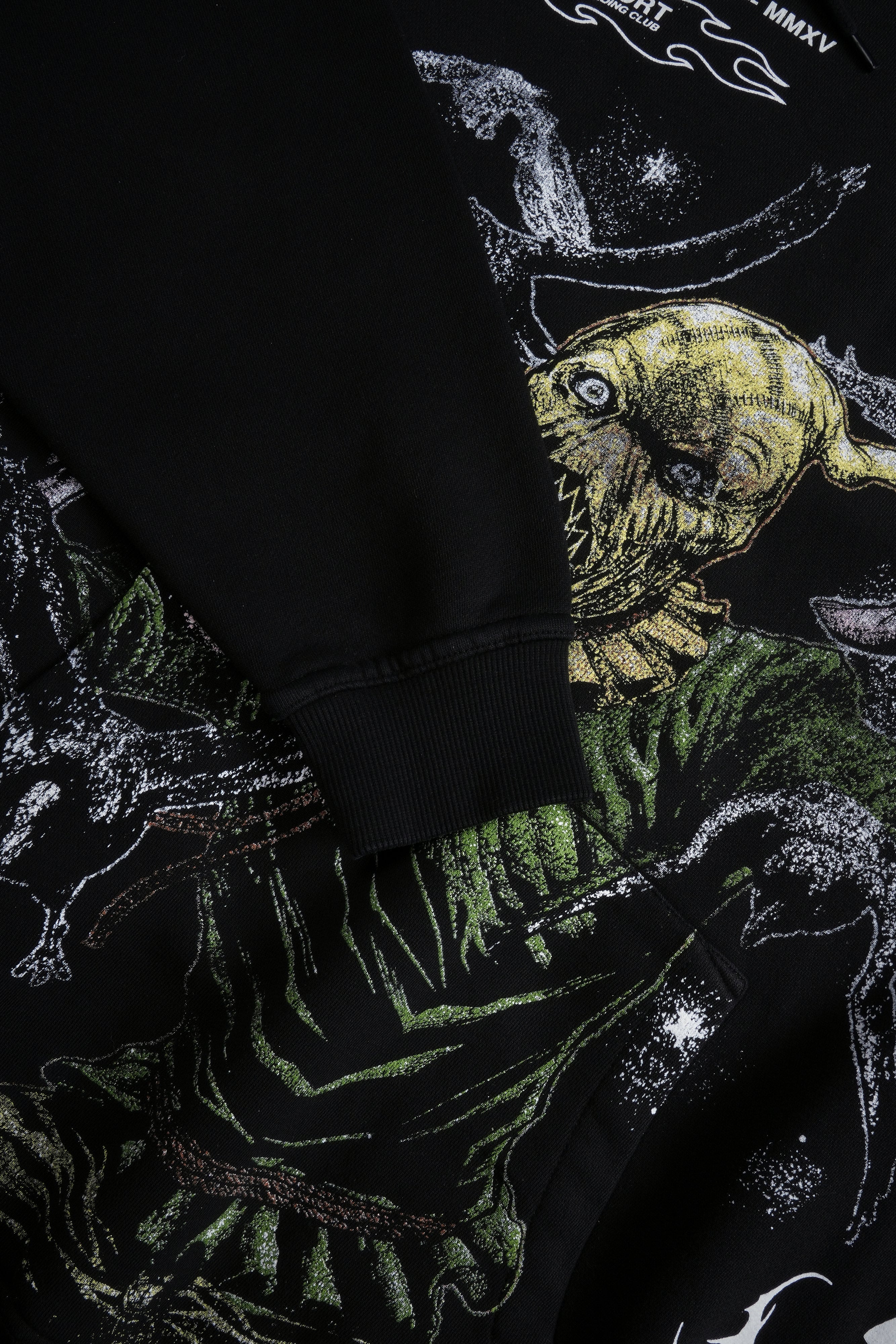 Scarecrow "Side-By-Side" Bishop Hoodie in Black