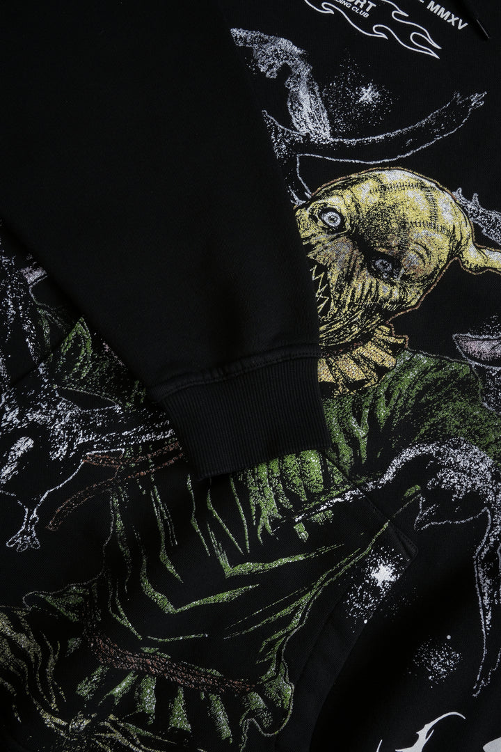 Scarecrow "Side-By-Side" Bishop Hoodie in Black