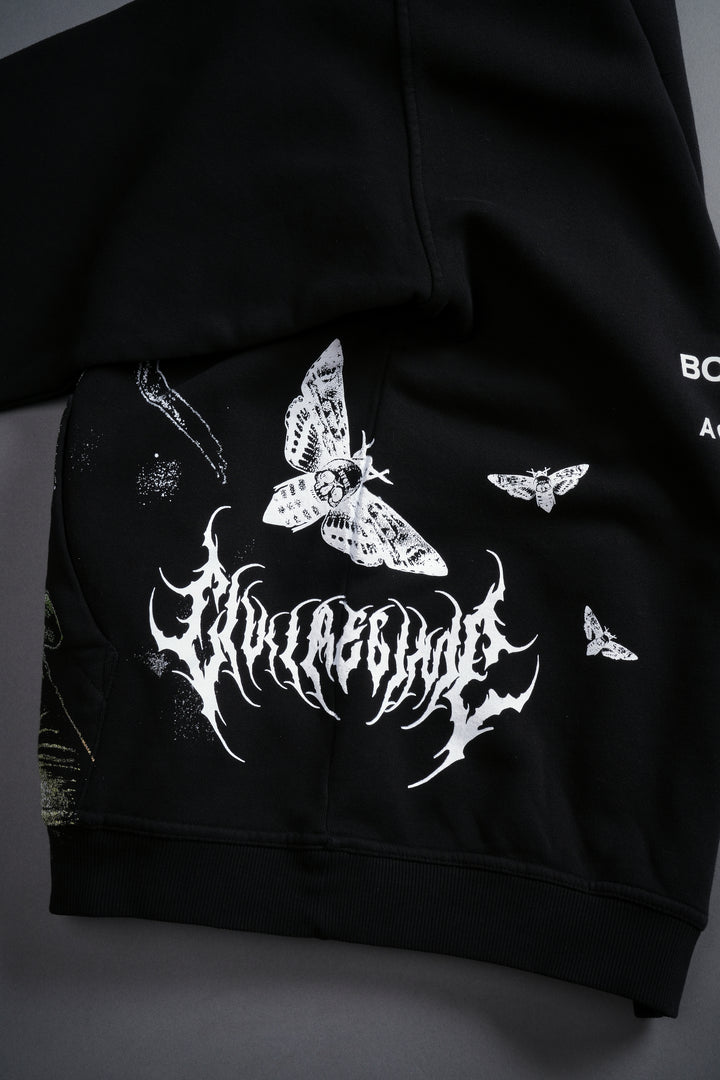 Scarecrow "Side-By-Side" Bishop Hoodie in Black