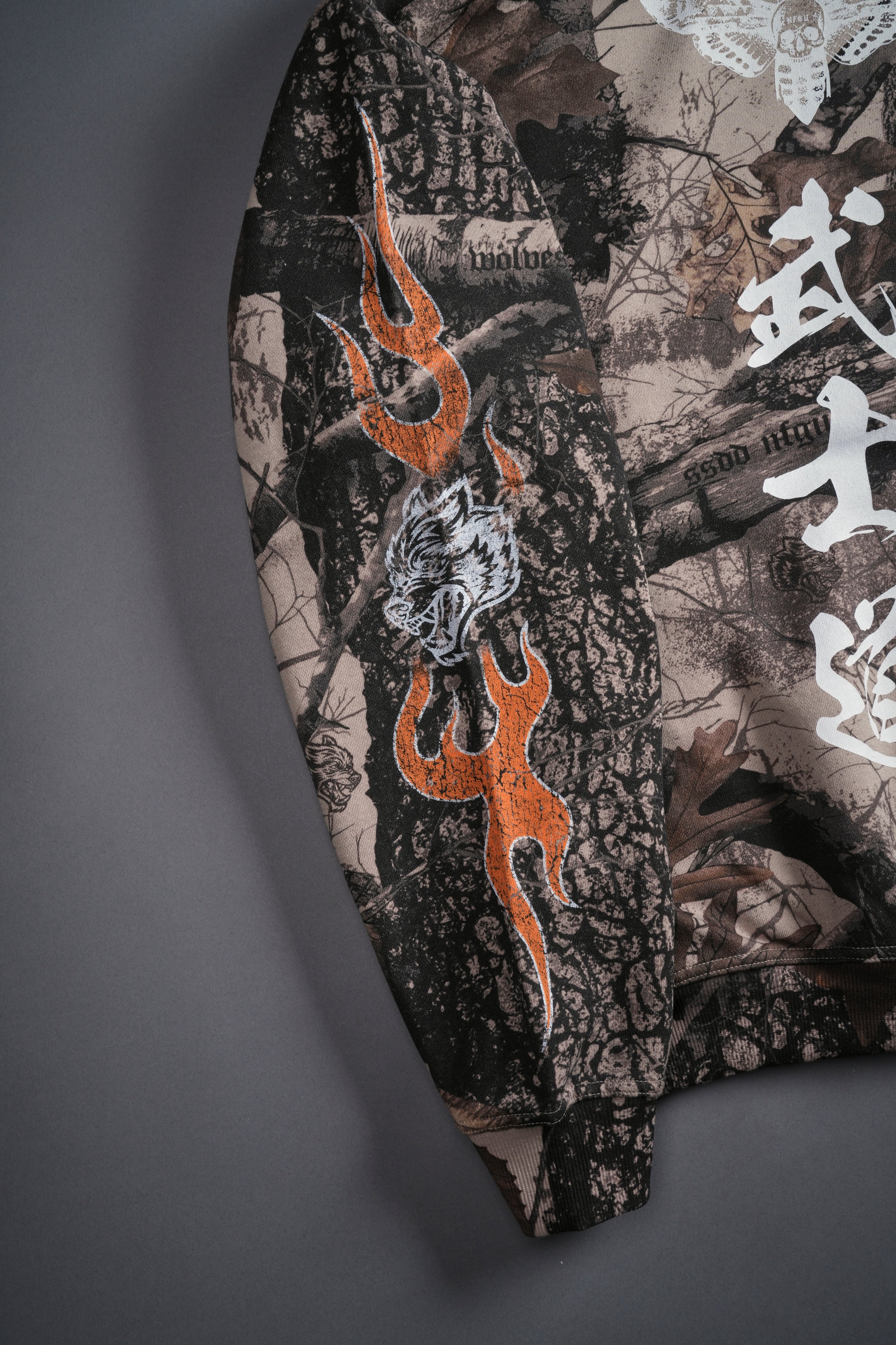 Okami Wolf "Dempsey" Hoodie in Clay Woodland Camo