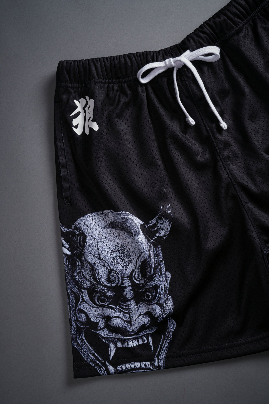 Hannya Mesh Shorts in Black