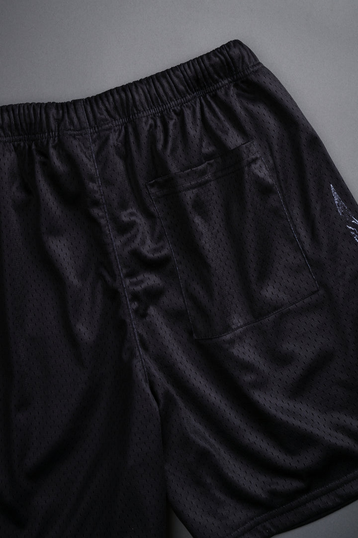 Hannya Mesh Shorts in Black