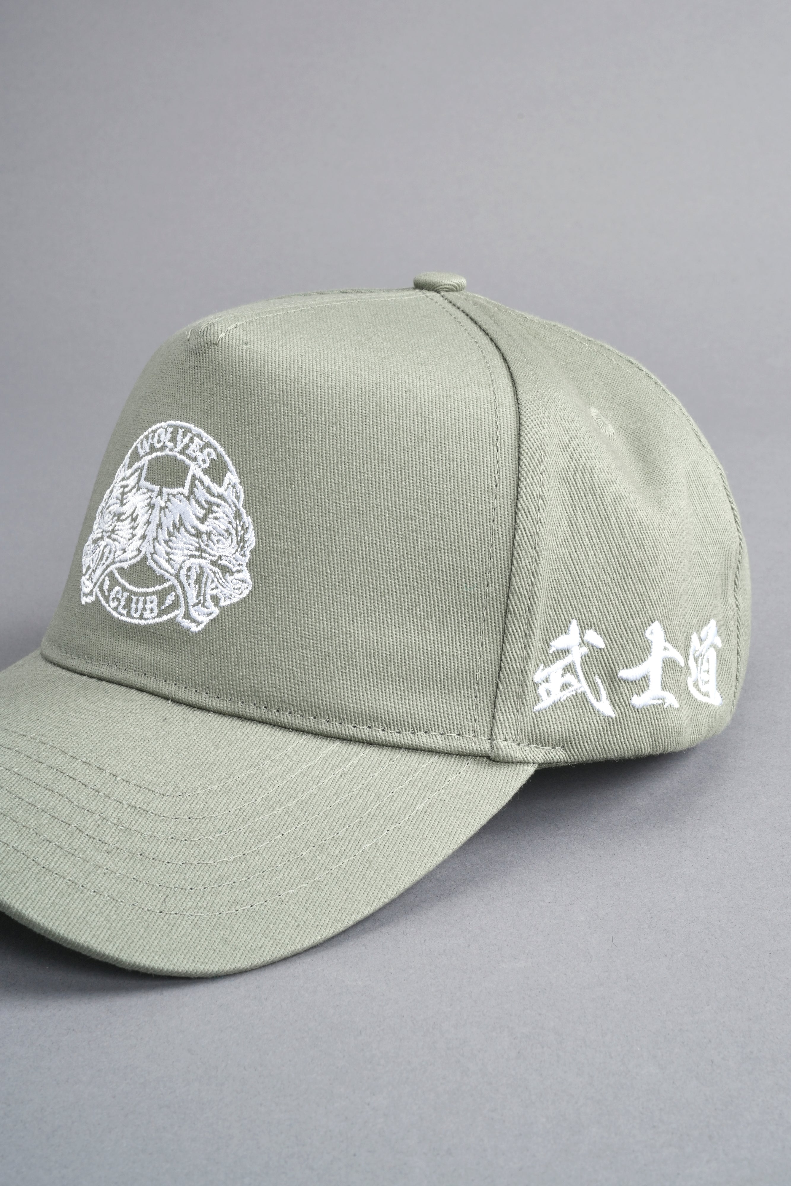 Bushido Wolves 5 Panel Hat in Owen Green