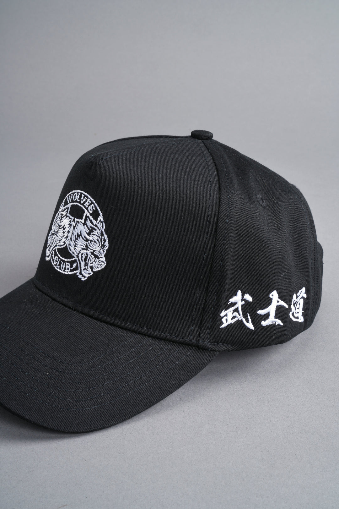 Bushido Wolves 5 Panel Hat in Black