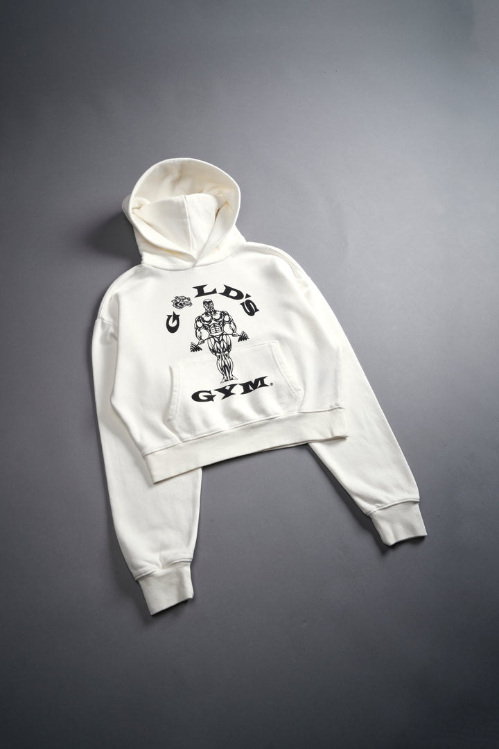 Gold's Wolf "Owen" (Cropped) Hoodie in Cream