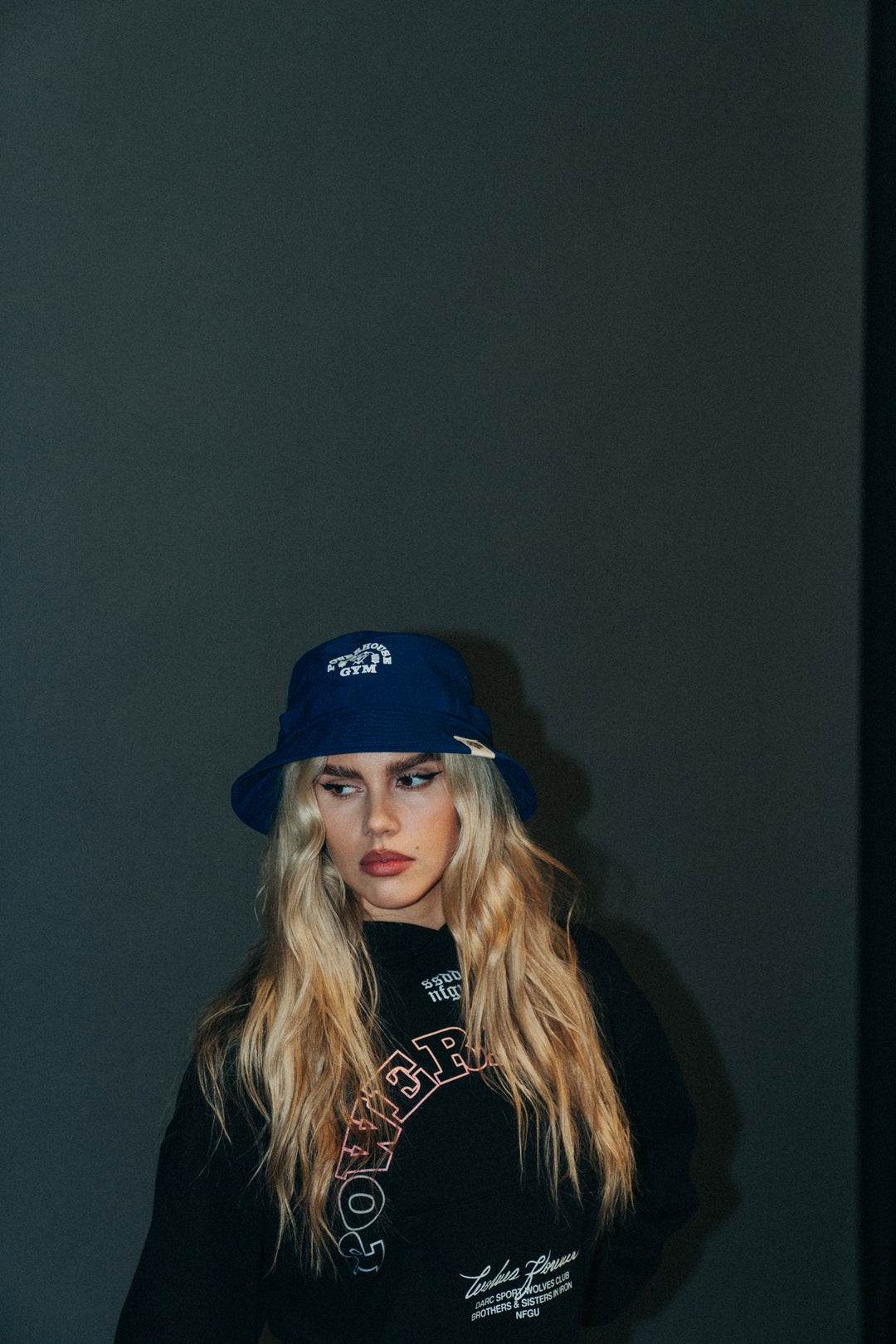 Powerhouse Of The Wolves Forever Boonie Bucket Hat in Darc Cobalt