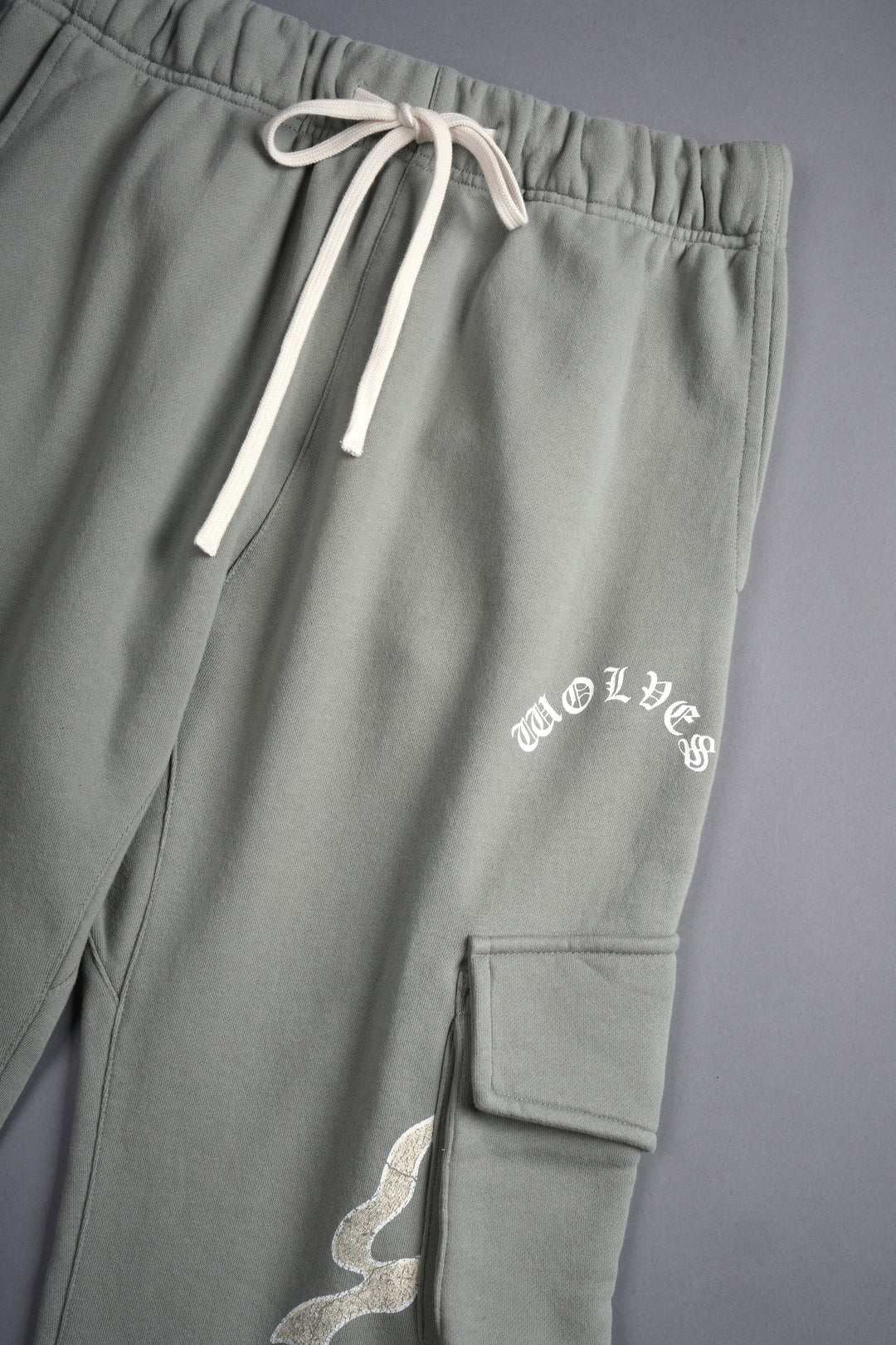 Through The Fire Bigelow Cargo Sweat Pants in Owen Green