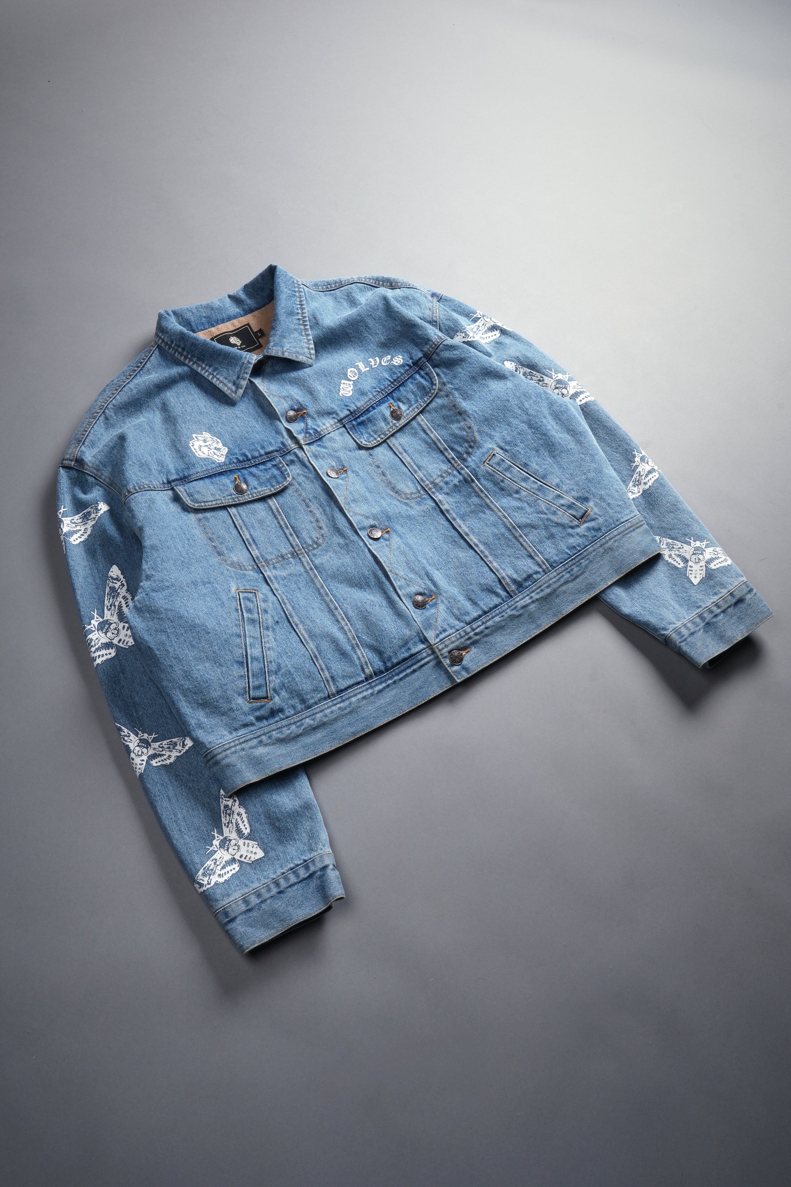 Reborn Cropped American Denim Jacket in Denim