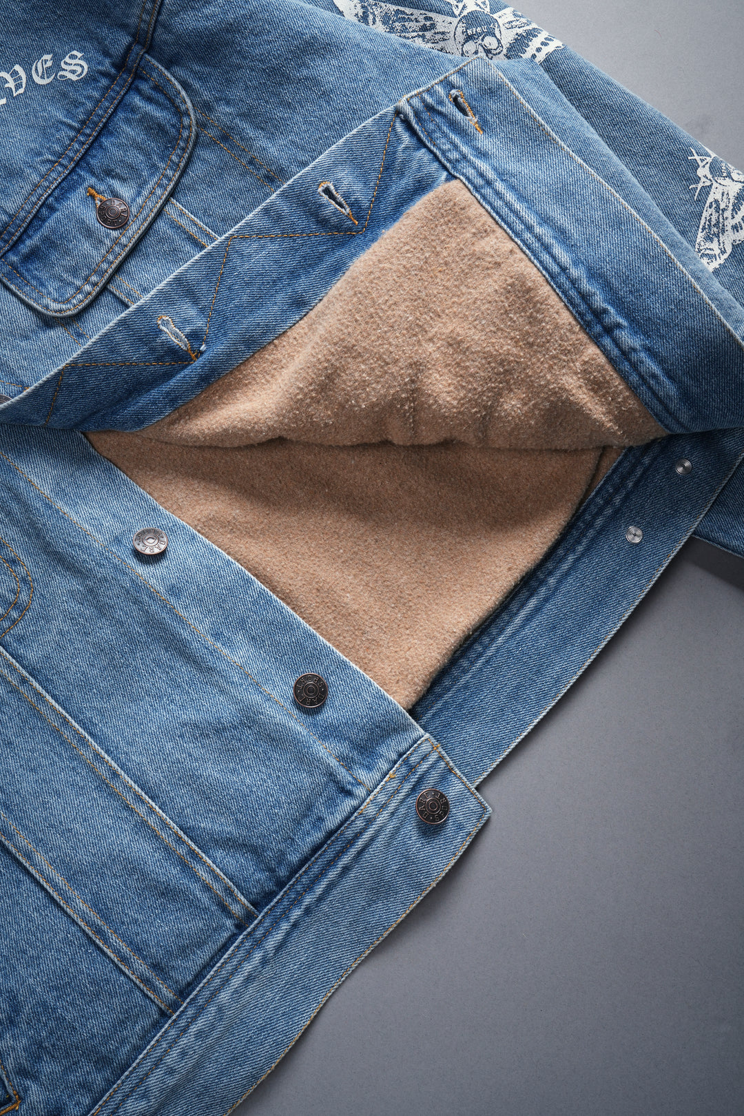 Reborn Cropped American Denim Jacket in Denim