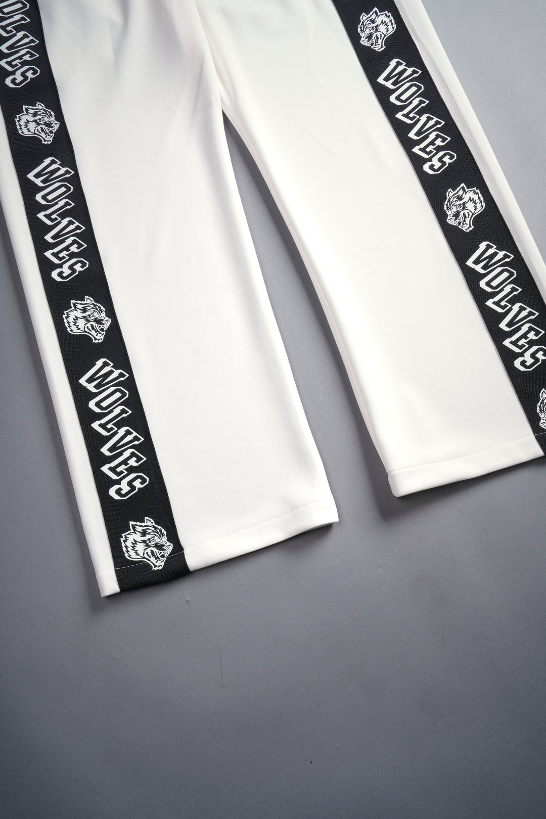 Never Give Up She Roadster Track Pants in Cream/Black